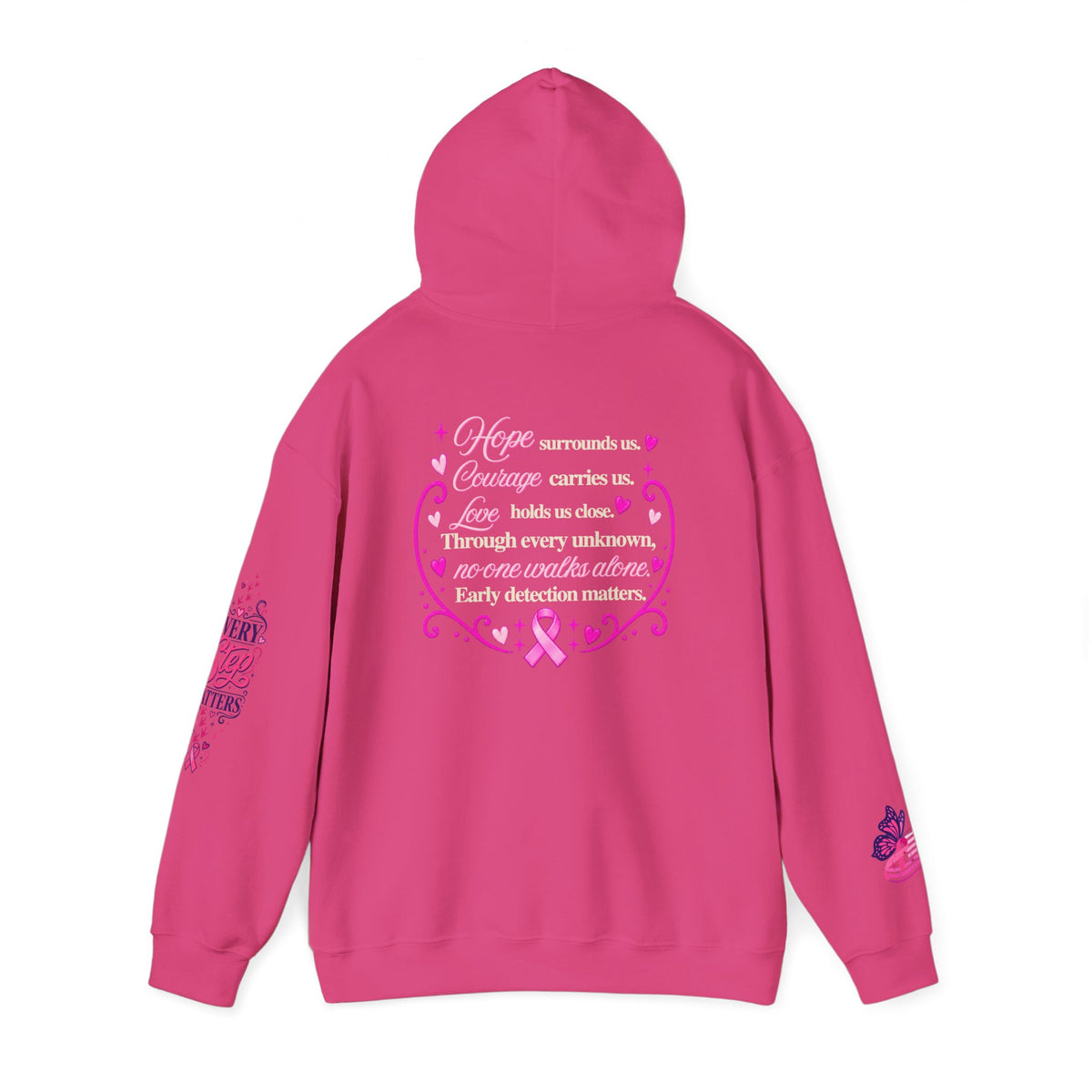 Breast Cancer Ribbon Support Hoodie | Honk for Early Detection | Pink Awareness
