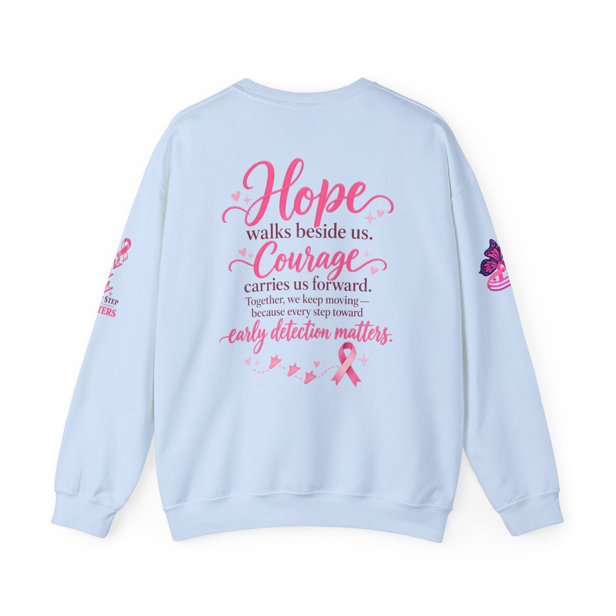 Breast Cancer Awareness Geese Crewneck Sweatshirt | Pink Ribbon