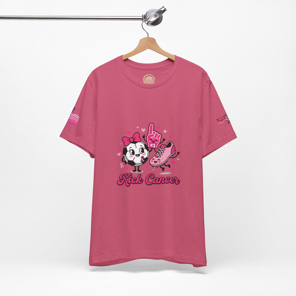 Kick Cancer Pink Ribbon Tee | Breast Cancer Awareness Shirt