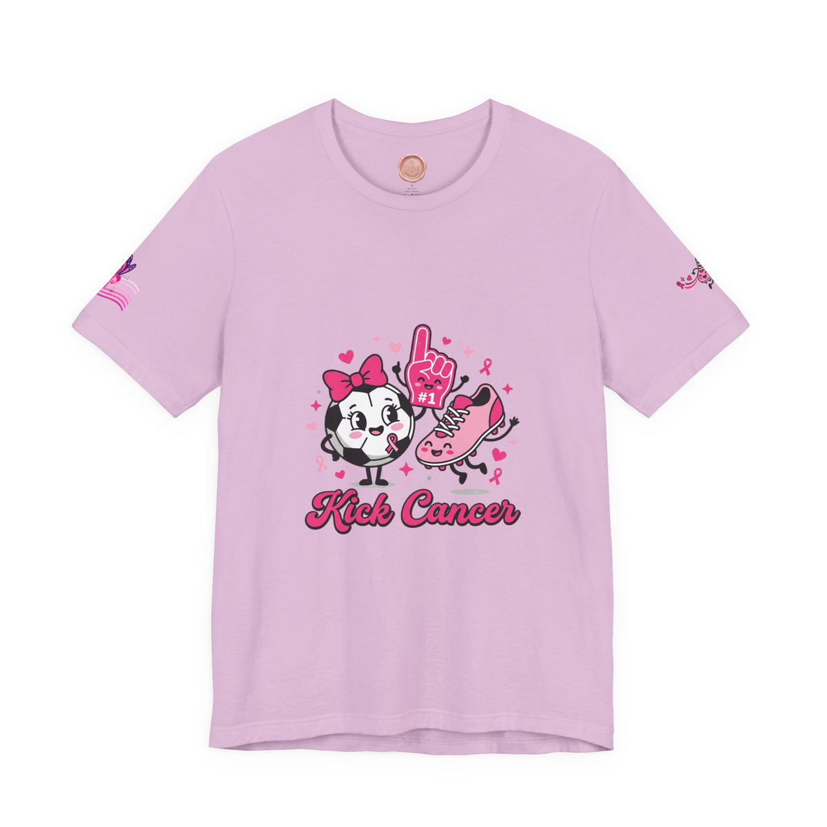 Kick Cancer Pink Ribbon Tee | Breast Cancer Awareness Shirt