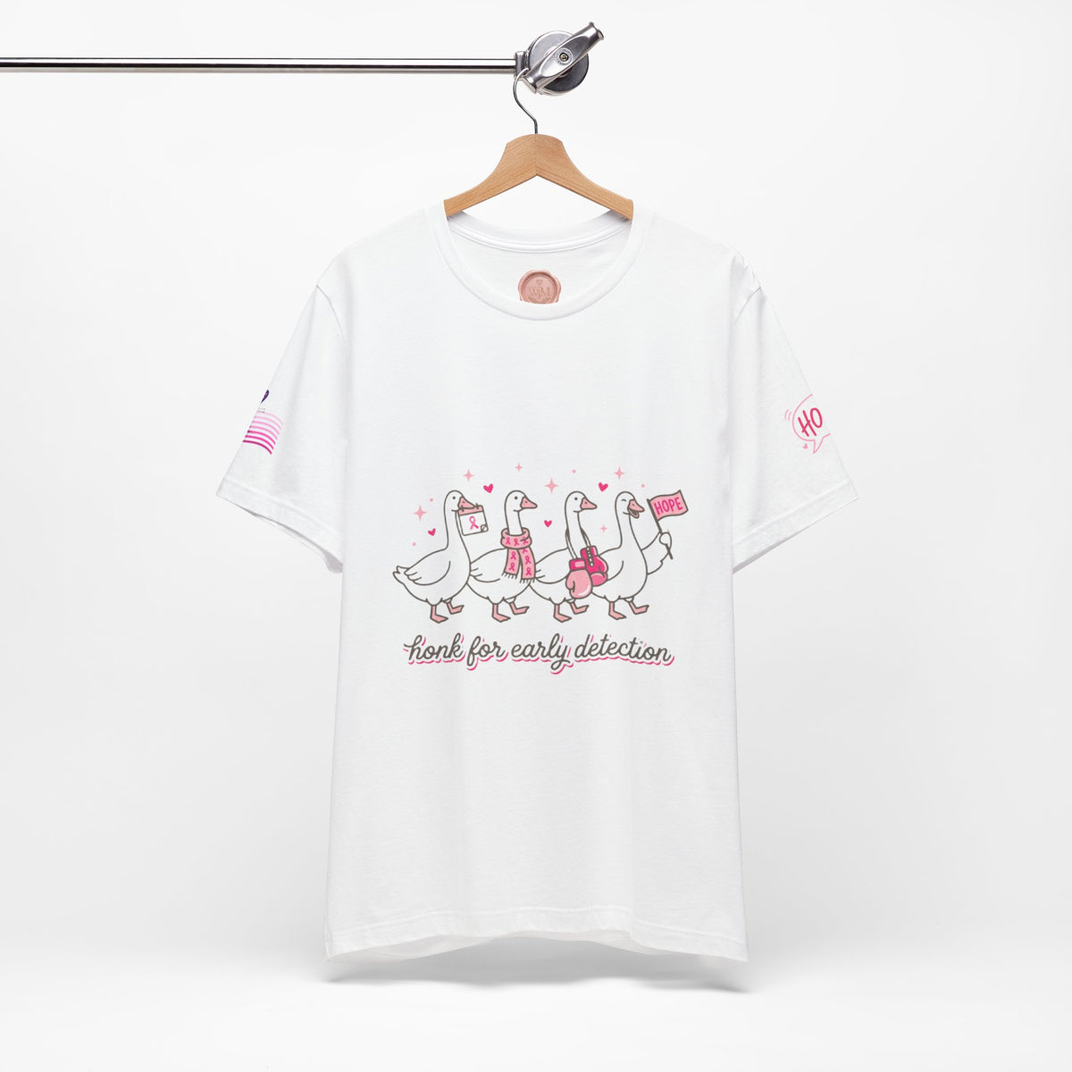 Think Pink Ribbon Geese T-Shirt | Breast Cancer Awareness, Survivor Support