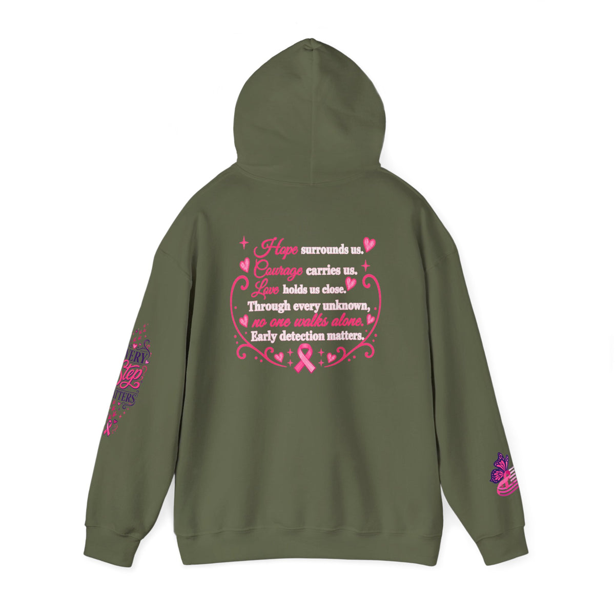 Breast Cancer Ribbon Support Hoodie | Honk for Early Detection | Pink Awareness