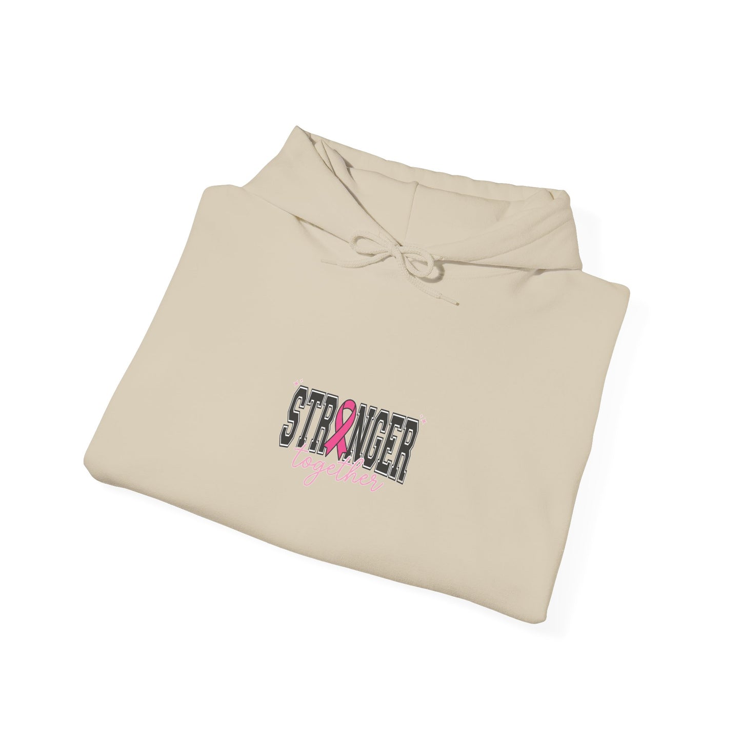 Stronger Together Ribbon Hoodie | Breast Cancer Awareness, Pink Ribbon