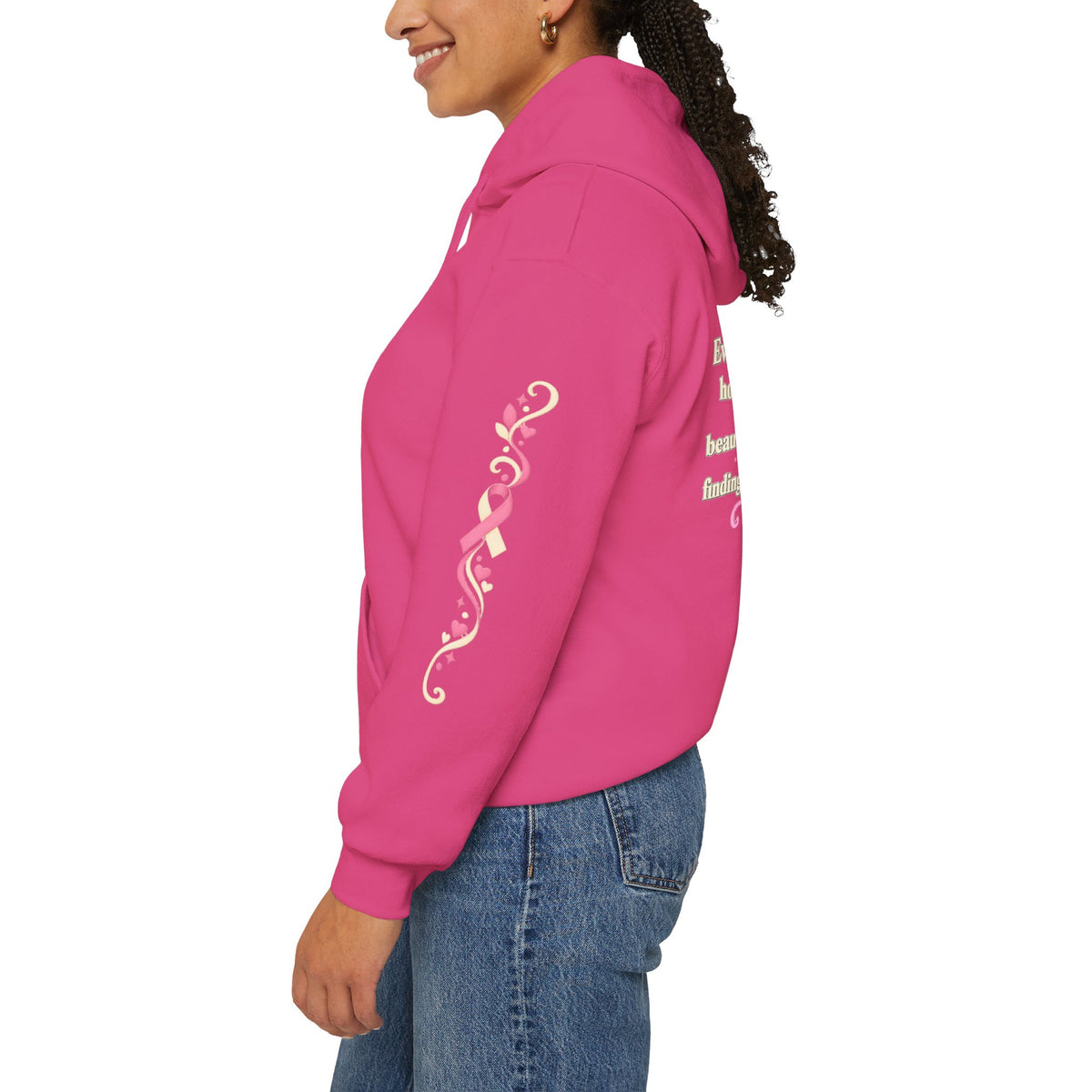 In This House We Wear Pink Hoodie | Breast Cancer Awareness, Faith & Hope
