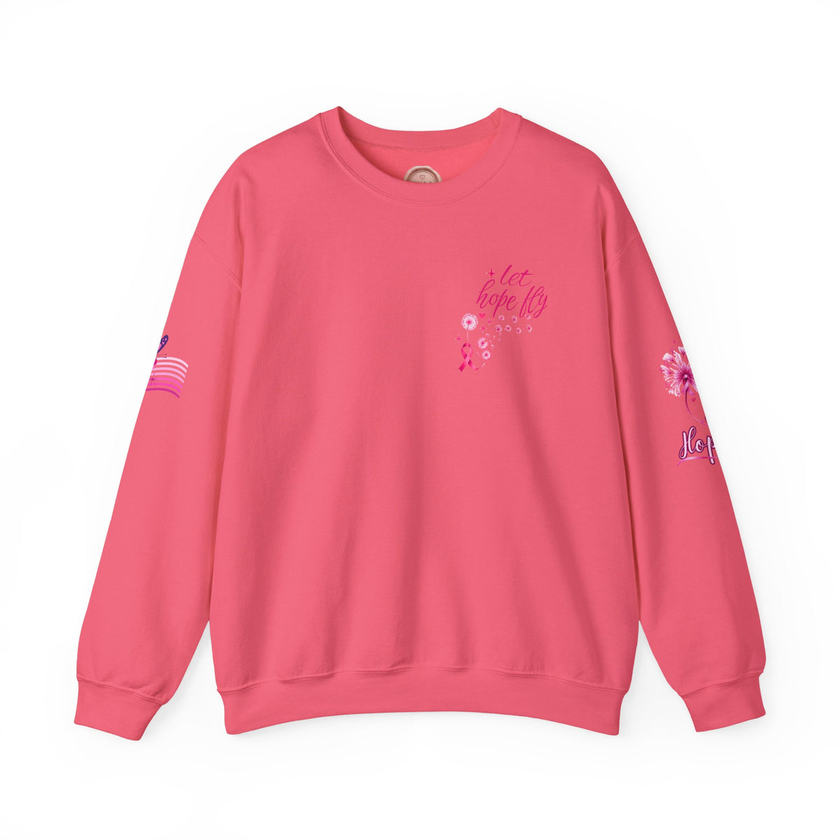 Hope Doesn't Have to Be Loud Sweatshirt | Breast Cancer Awareness Pink Ribbon Crewneck | Inspirational Gift for Survivors, Fighters & Supporters