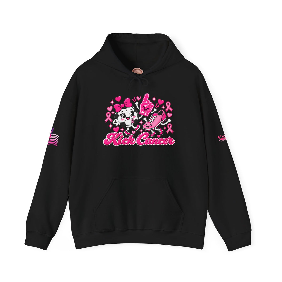 Kick Cancer Breast Cancer Awareness Hoodie | Pink Ribbon Support