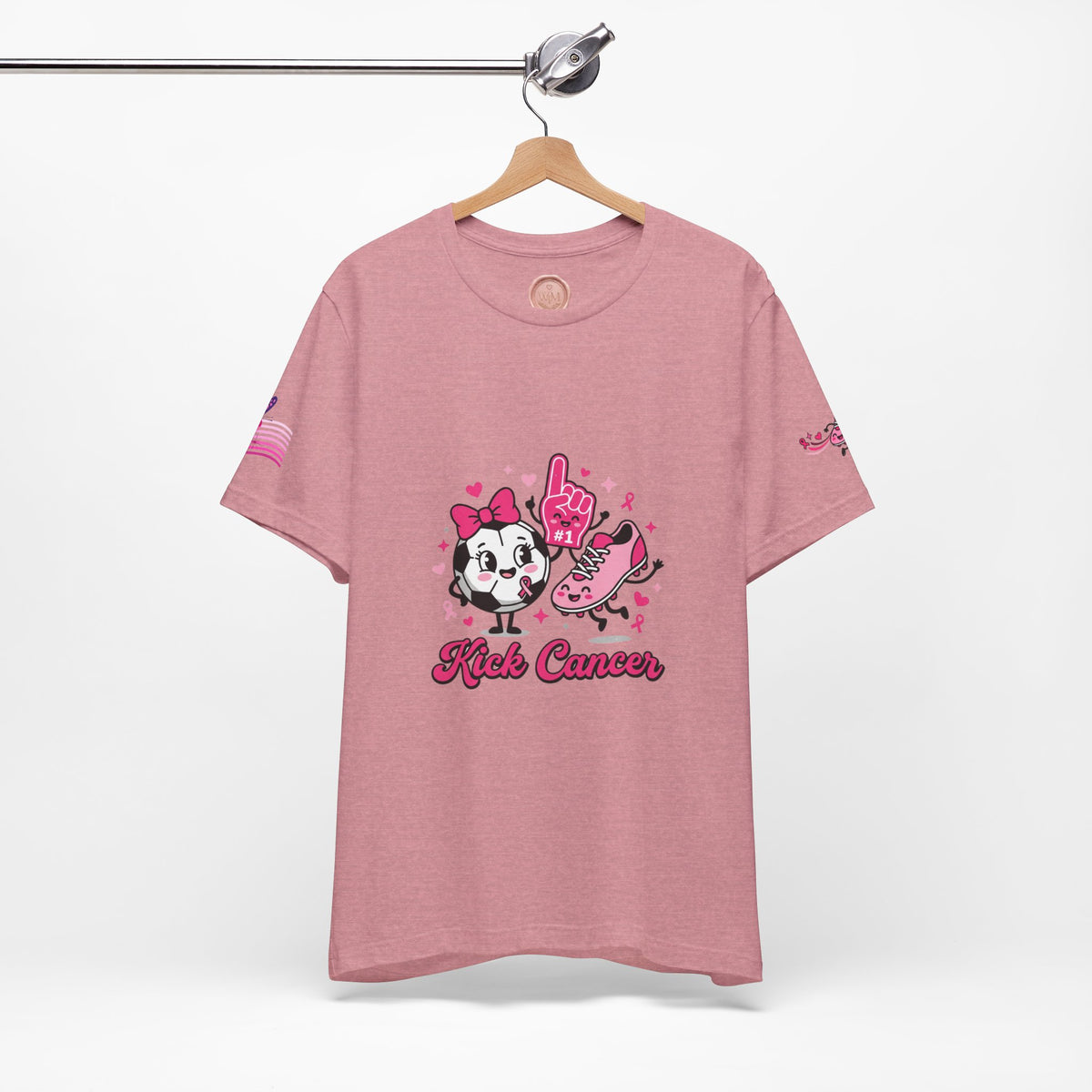 Kick Cancer Pink Ribbon Tee | Breast Cancer Awareness Shirt