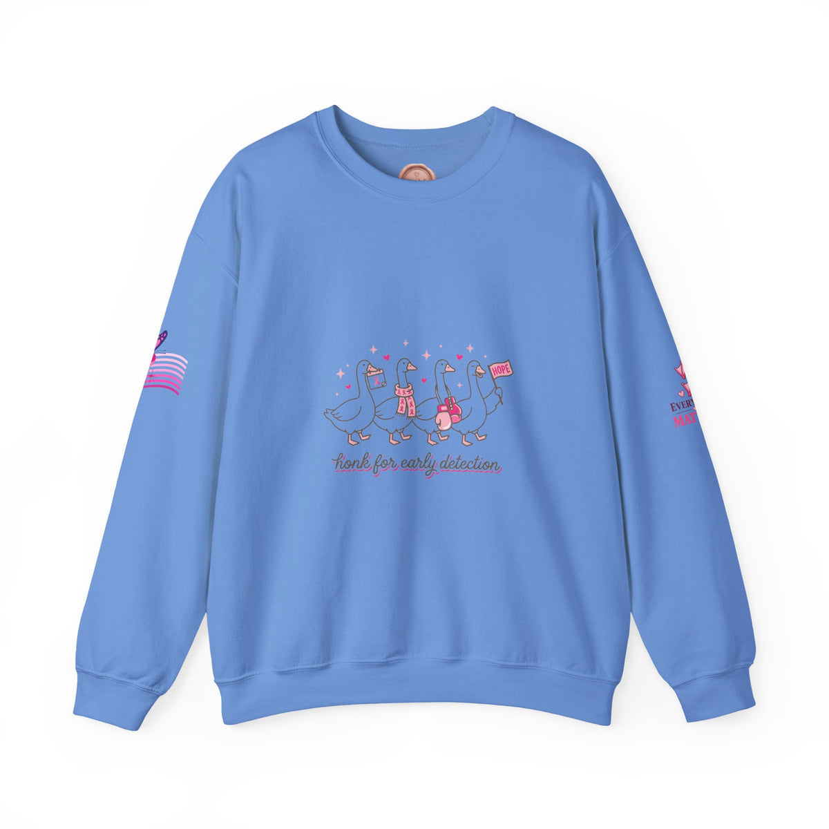 Breast Cancer Awareness Geese Crewneck Sweatshirt | Pink Ribbon