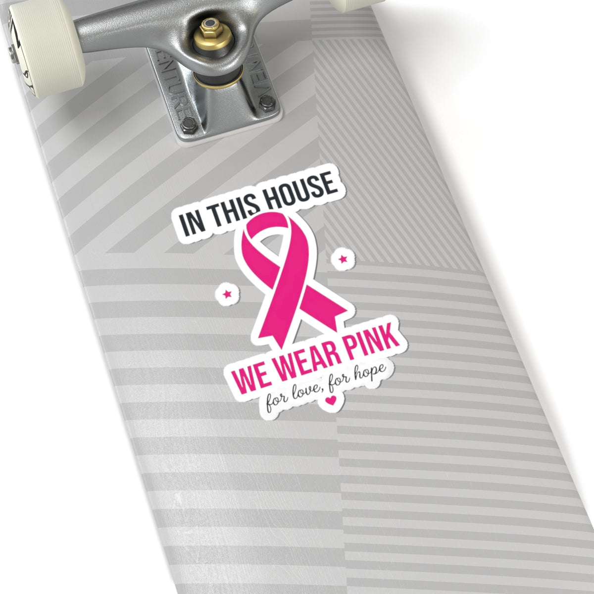 We Wear Pink Ribbon Sticker | Breast Cancer Awareness, Support Decal