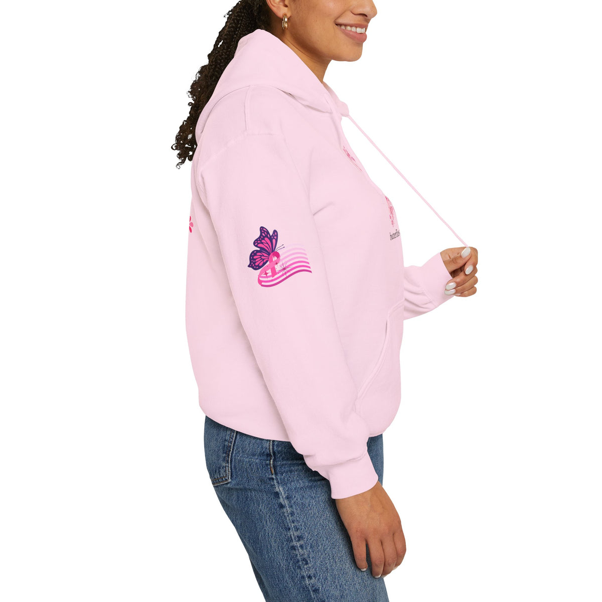 Pink Ribbon Support Hoodie | Breast Cancer Awareness, Survivor Solidarity
