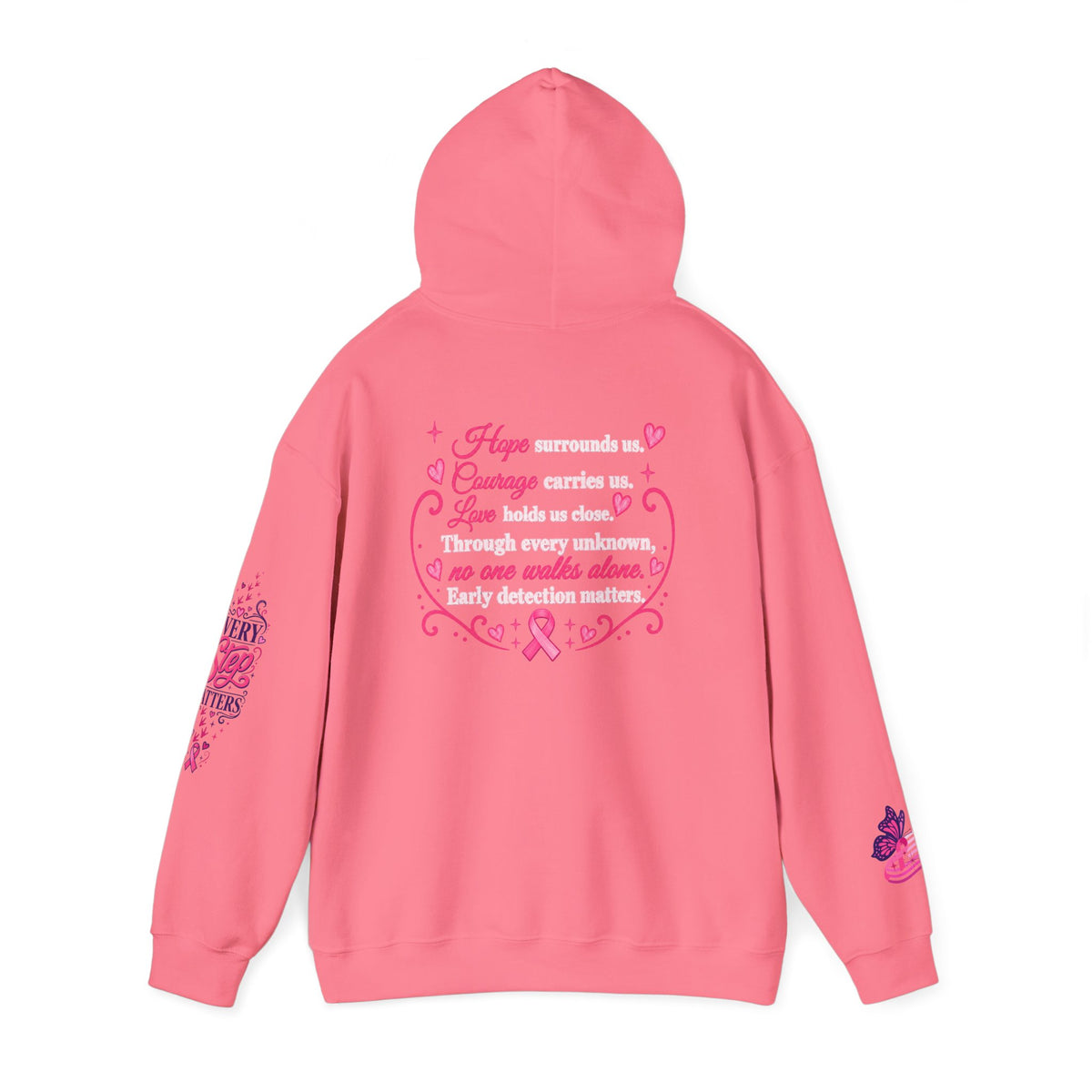 Breast Cancer Ribbon Support Hoodie | Honk for Early Detection | Pink Awareness