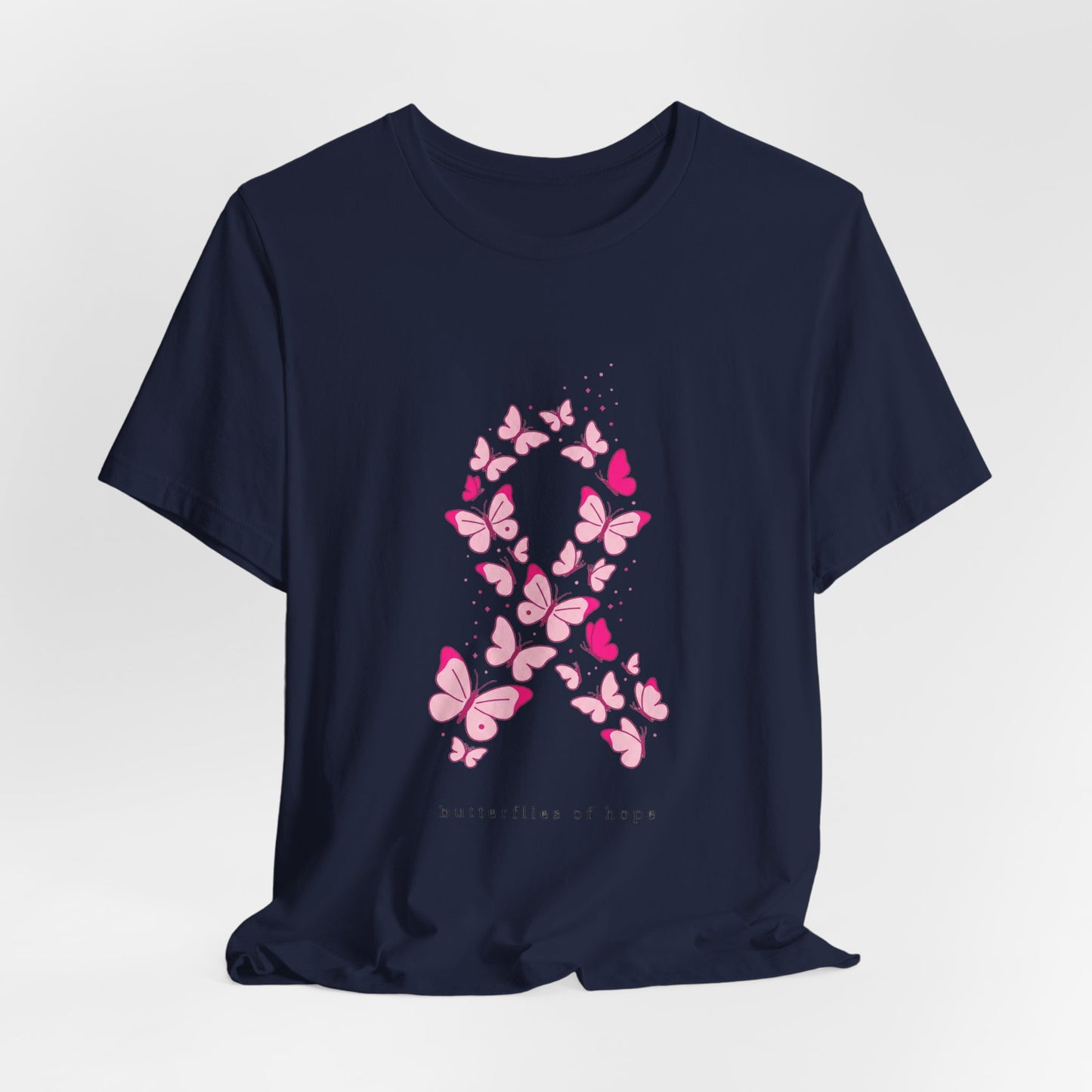 Pink Ribbon Butterfly Tee | Breast Cancer Awareness, Support Shirt