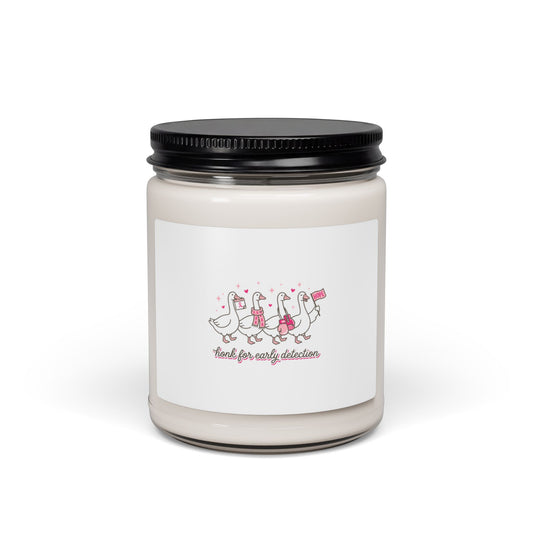 Breast Cancer Awareness Ribbon Candle, Soy 9oz | Pink Support, Early Detection