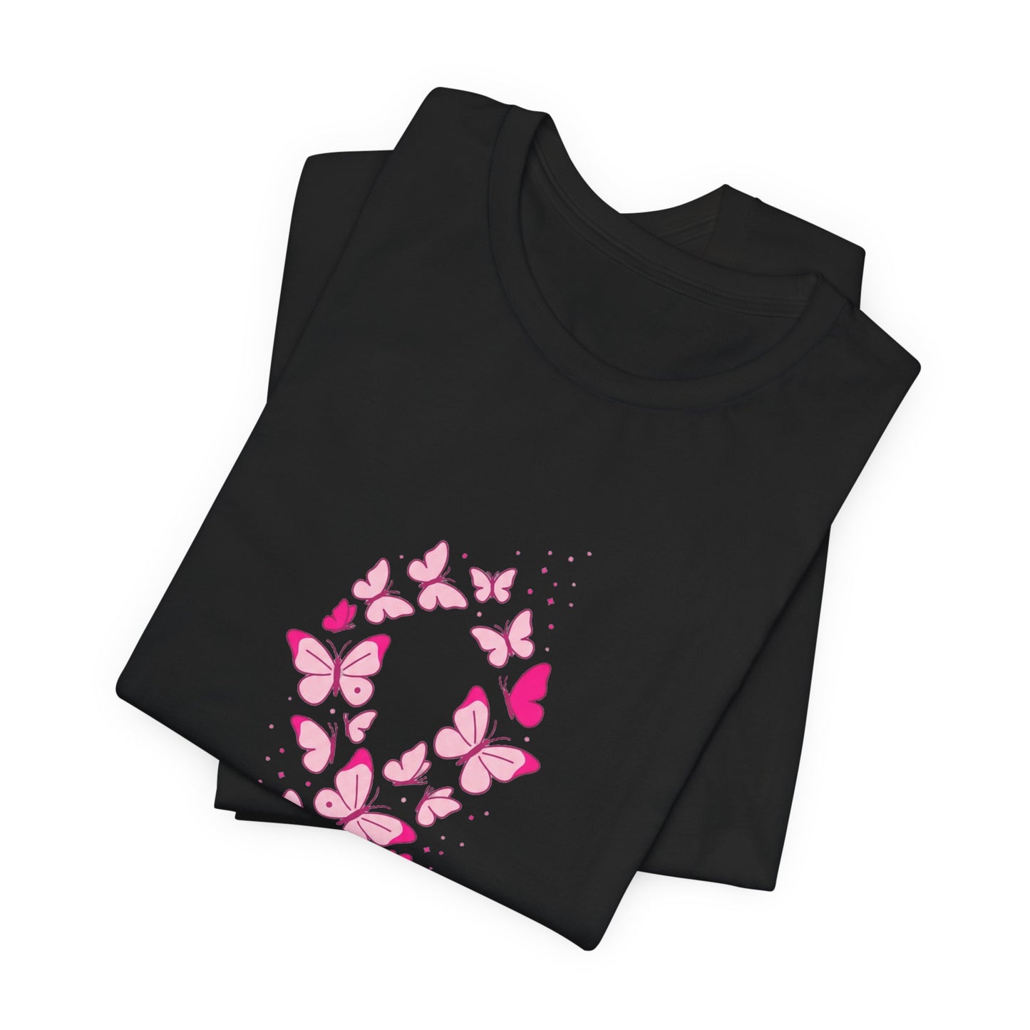 Pink Ribbon Butterfly Tee | Breast Cancer Awareness, Support Shirt
