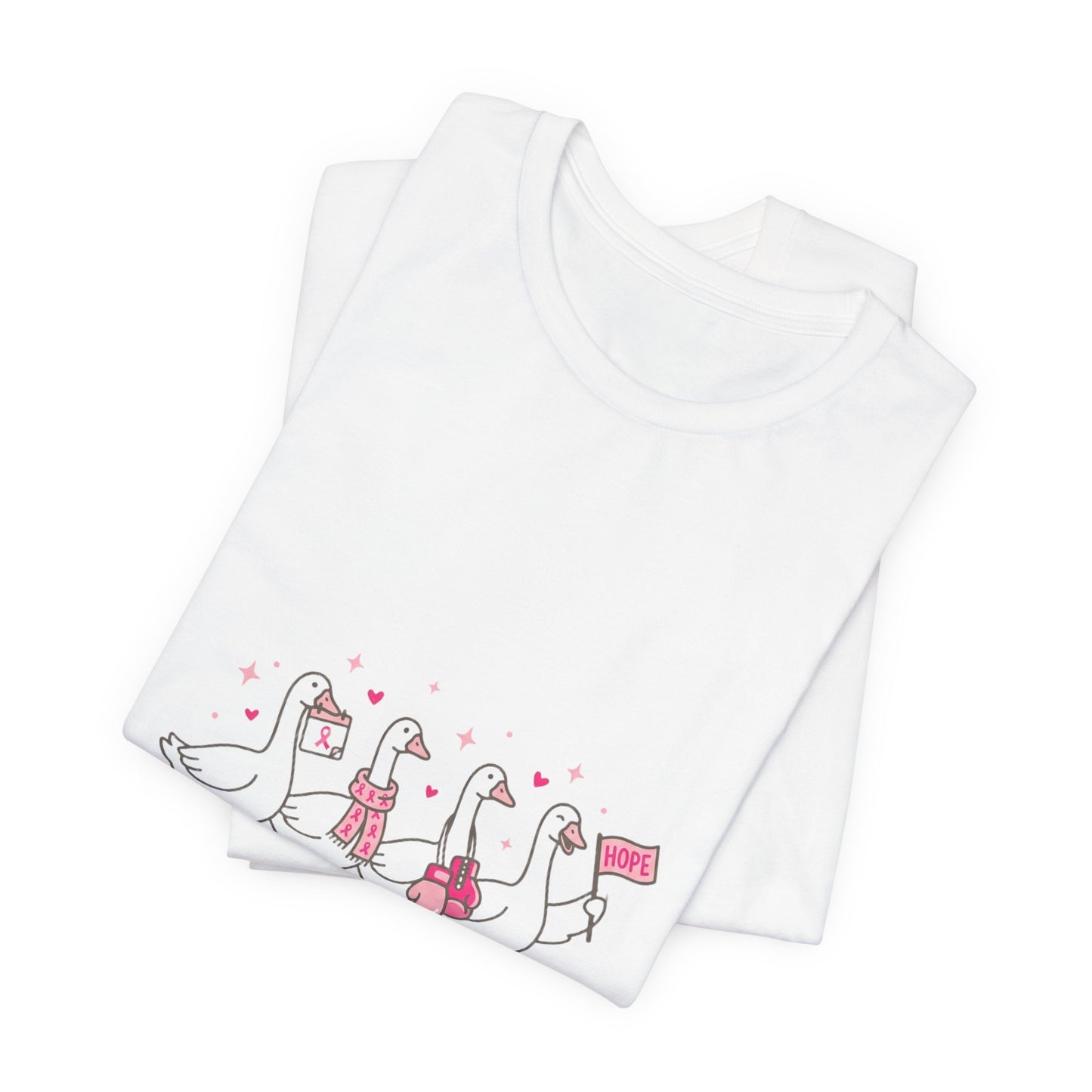 Think Pink Ribbon Ducks T-Shirt | Breast Cancer Awareness, Survivor Support