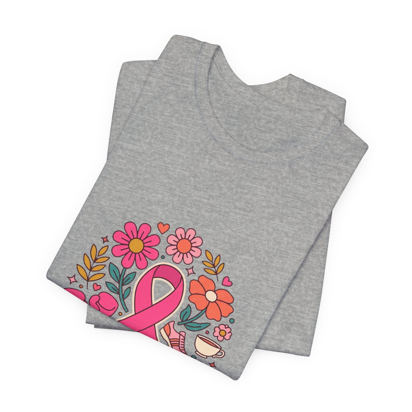 Hope Grows Here Ribbon Tee | Breast Cancer Awareness, Pink Floral