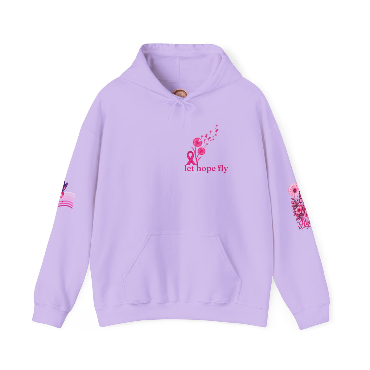 Pink Ribbon "Let Hope Fly" Hoodie | Breast Cancer Awareness Inspirational Gift | Hope & Encouragement Pullover