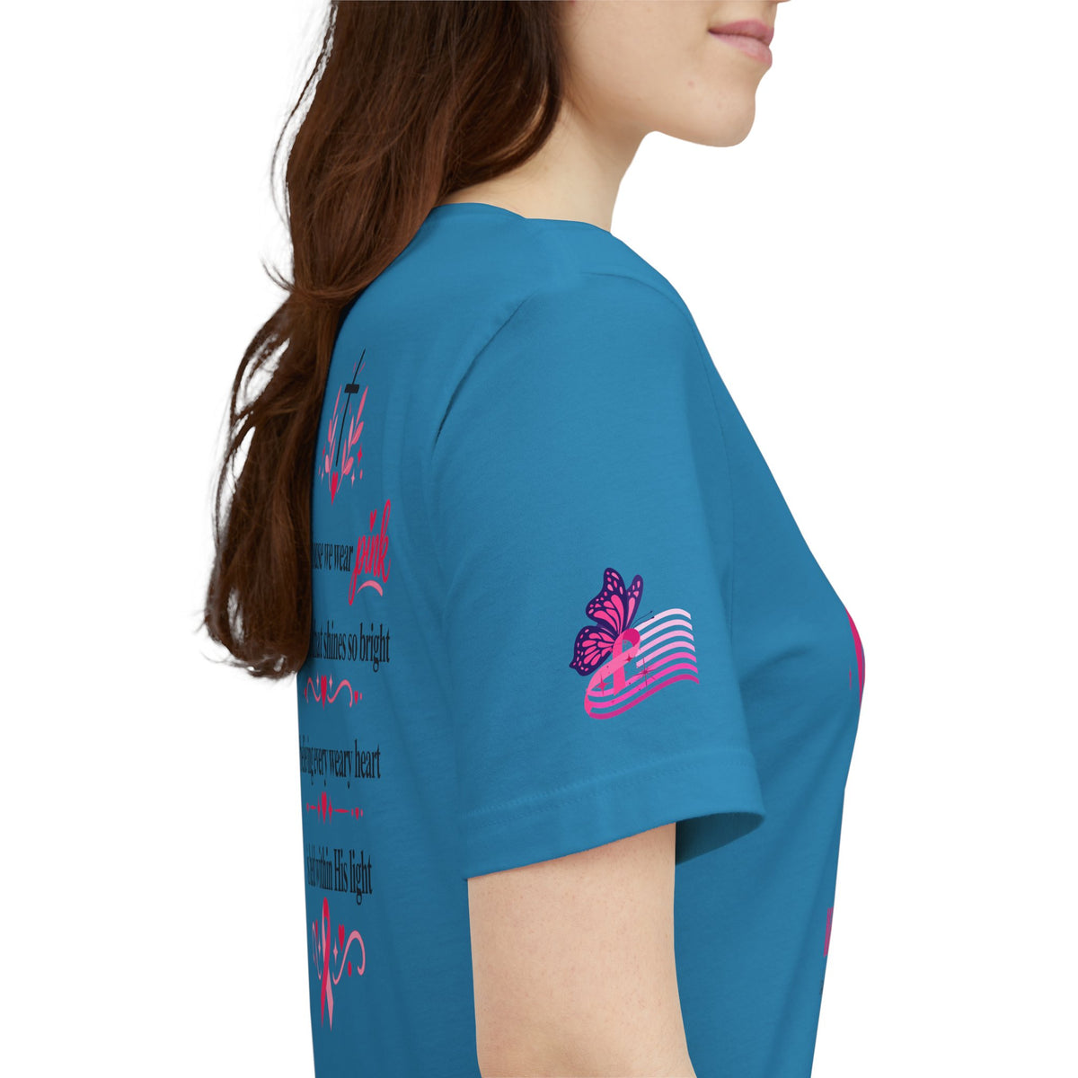 In This House We Wear Pink T-Shirt | Breast Cancer Awareness, Faith & Hope