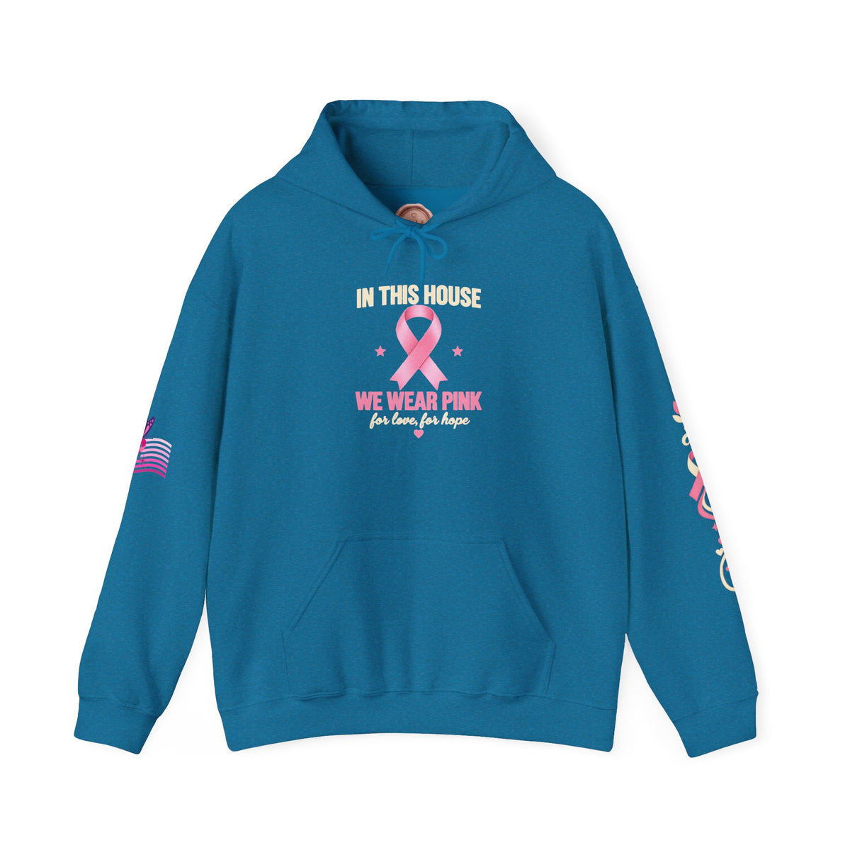 In This House We Wear Pink Hoodie | Breast Cancer Awareness, Faith & Hope
