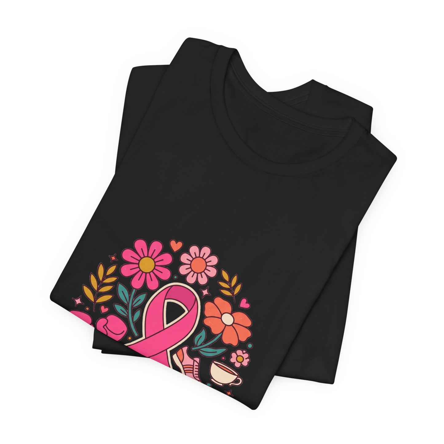 Hope Grows Here Ribbon Tee | Breast Cancer Awareness, Pink Floral