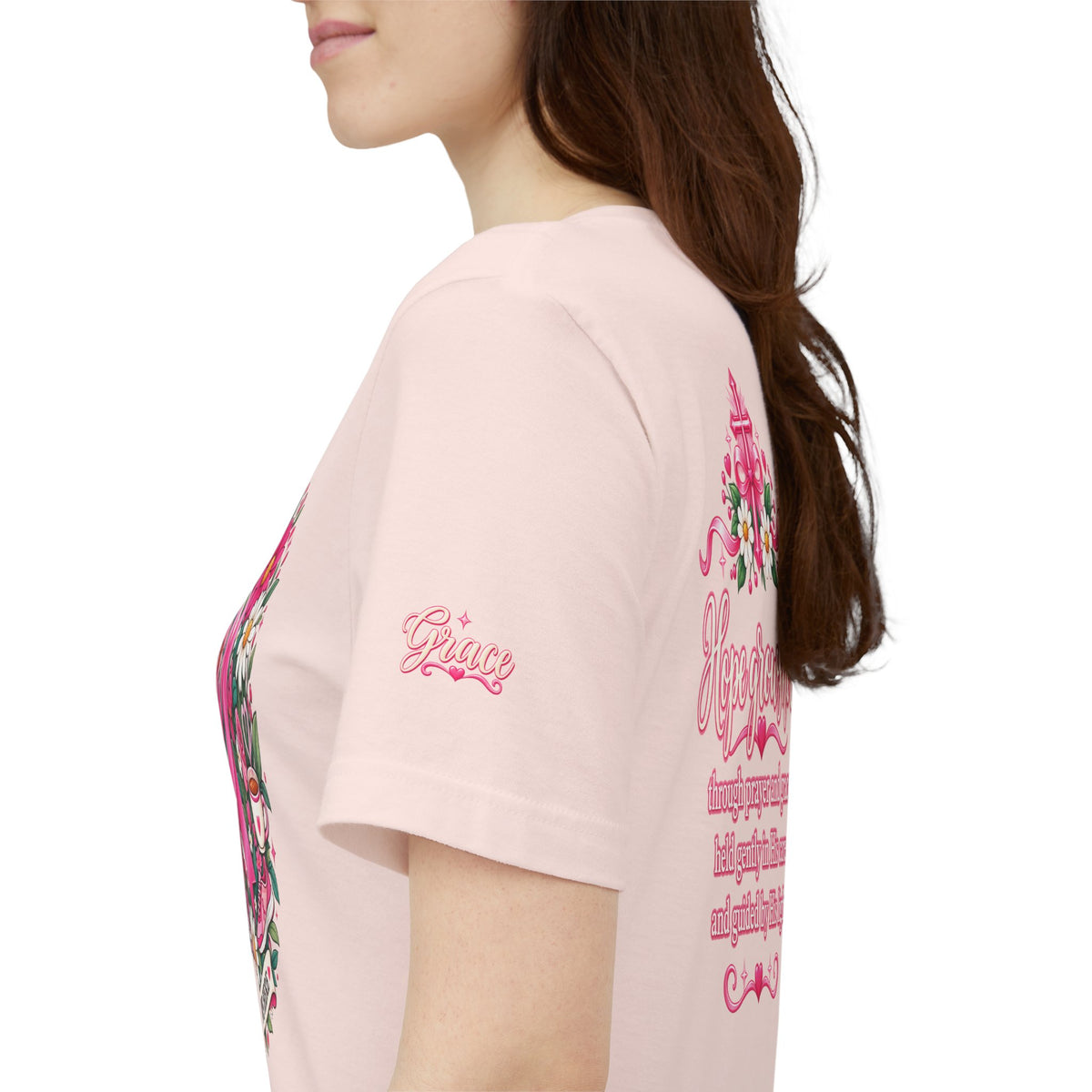 Hope Grows Here Ribbon Tee | Breast Cancer Awareness, Pink Floral