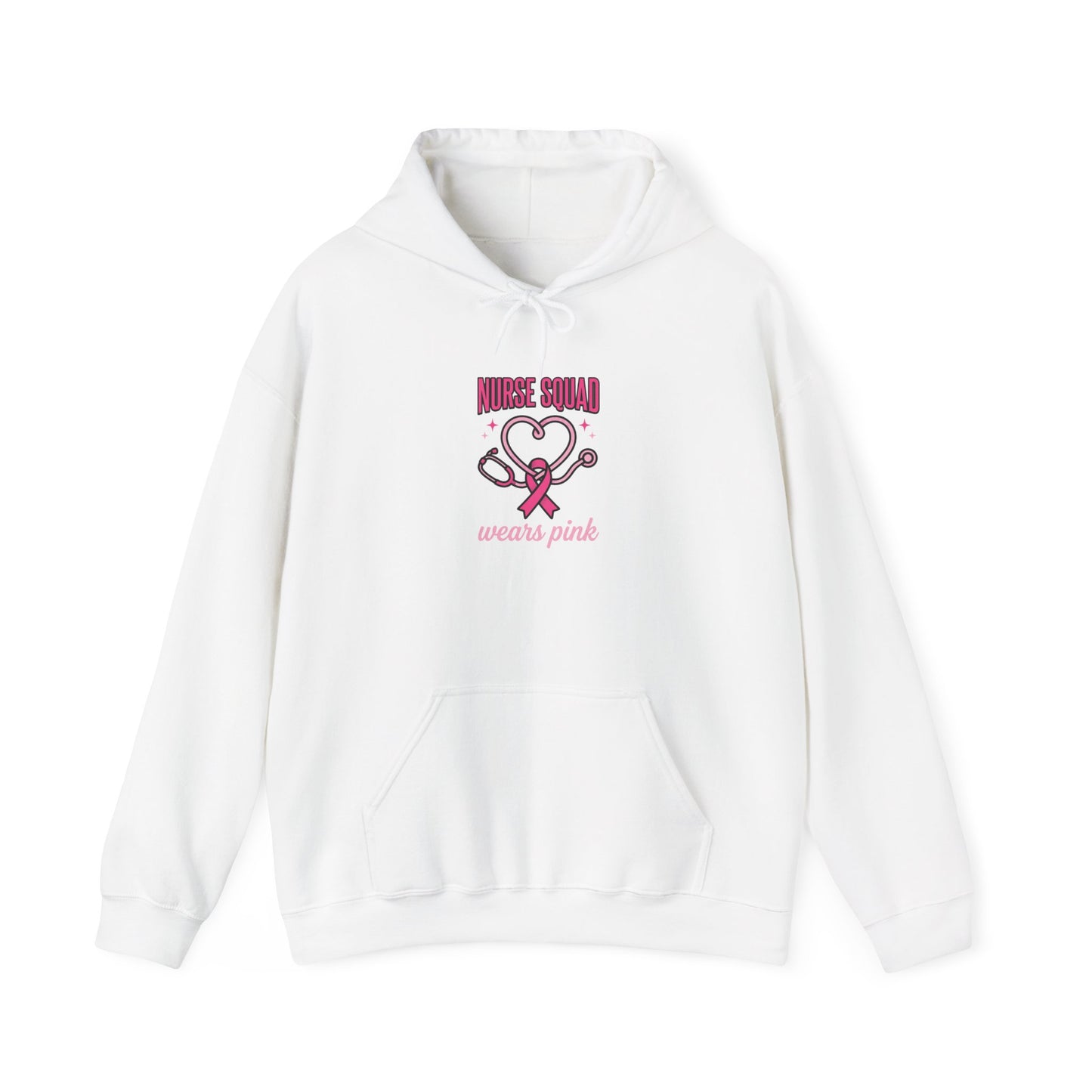 Nurse Squad Pink Ribbon Hoodie | Breast Cancer Awareness, Medical Team