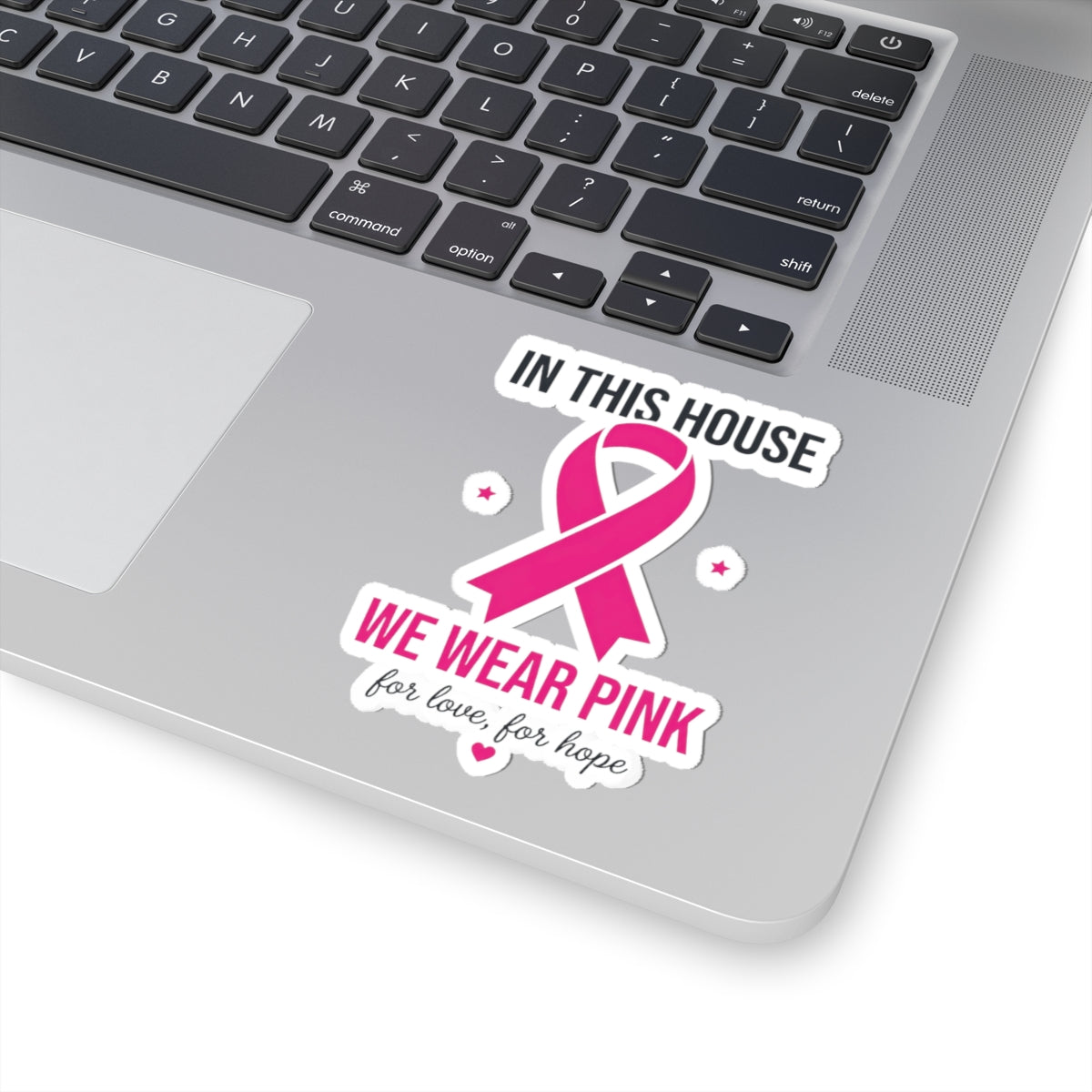 We Wear Pink Ribbon Sticker | Breast Cancer Awareness, Support Decal