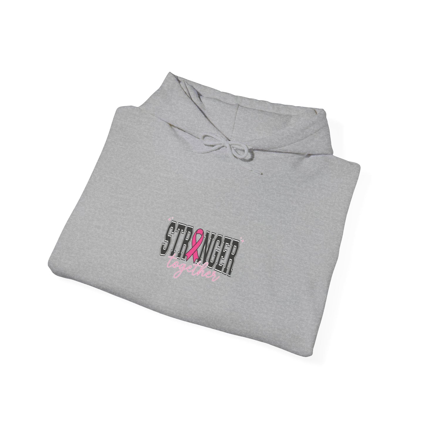 Stronger Together Ribbon Hoodie | Breast Cancer Awareness, Pink Ribbon