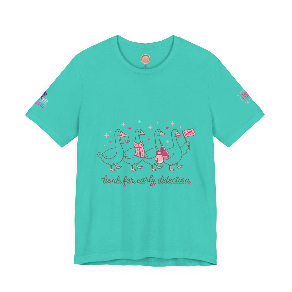 Think Pink Ribbon Geese T-Shirt | Breast Cancer Awareness, Survivor Support
