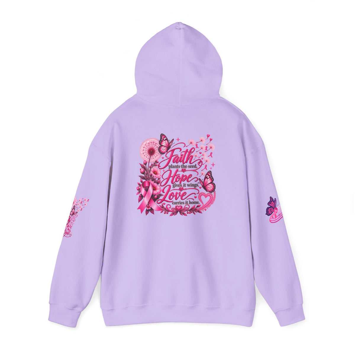 Pink Ribbon "Let Hope Fly" Hoodie | Breast Cancer Awareness Inspirational Gift | Hope & Encouragement Pullover