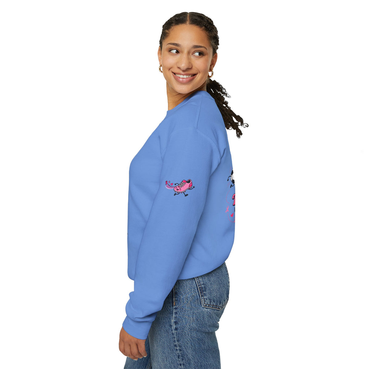 Kick Cancer Crewneck Sweatshirt | Breast Cancer Awareness, Pink Ribbon