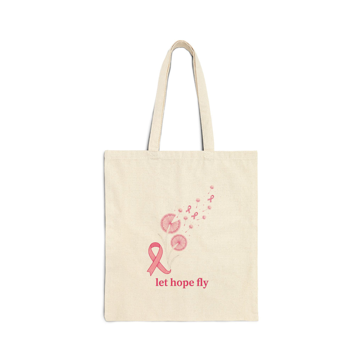 Let Hope Fly Pink Ribbon Tote Bag | Breast Cancer Awareness