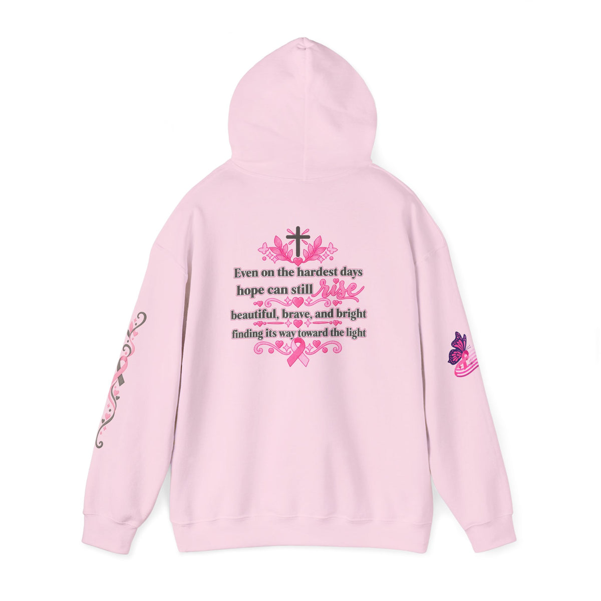 In This House We Wear Pink Hoodie | Breast Cancer Awareness, Faith & Hope