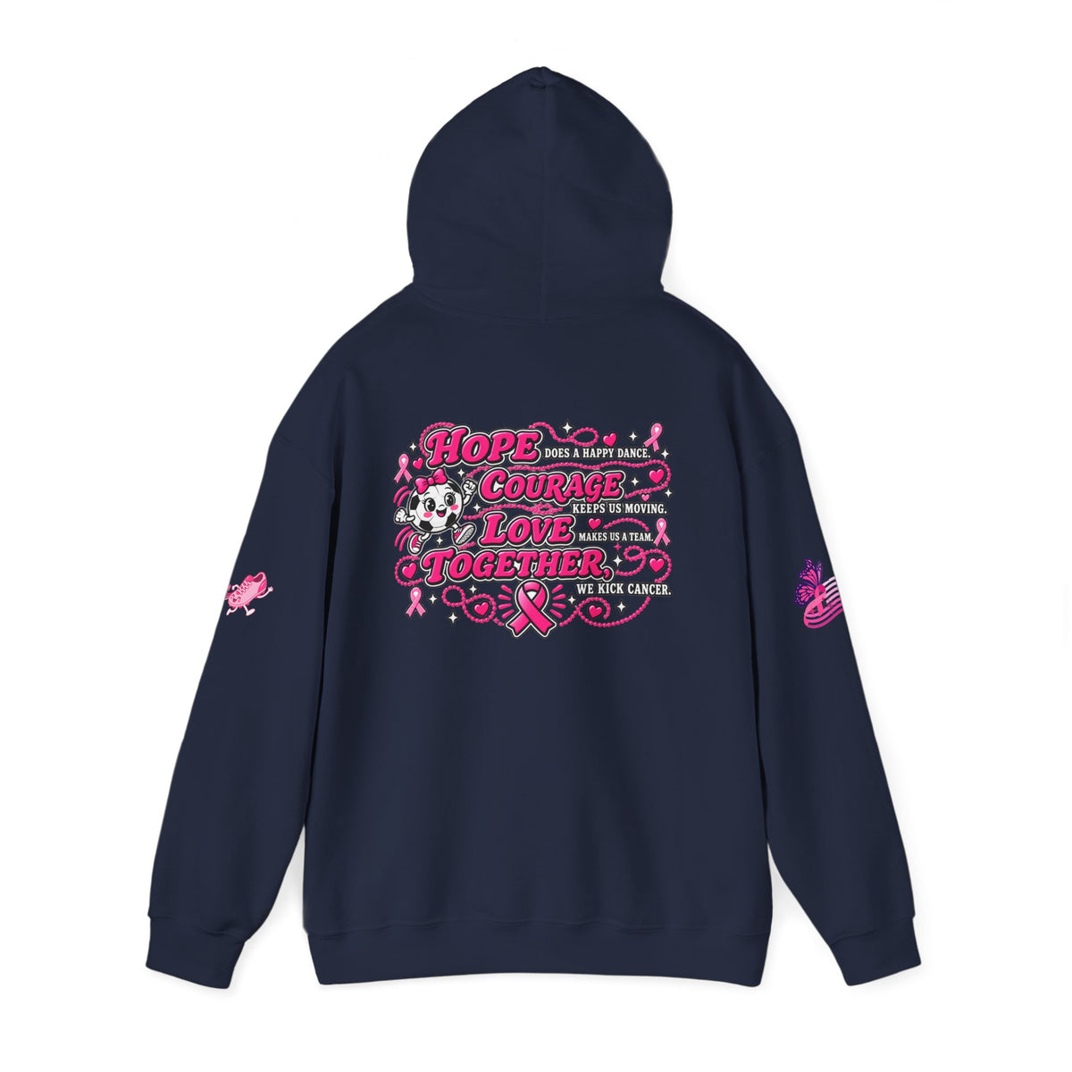 Kick Cancer Breast Cancer Awareness Hoodie | Pink Ribbon Support