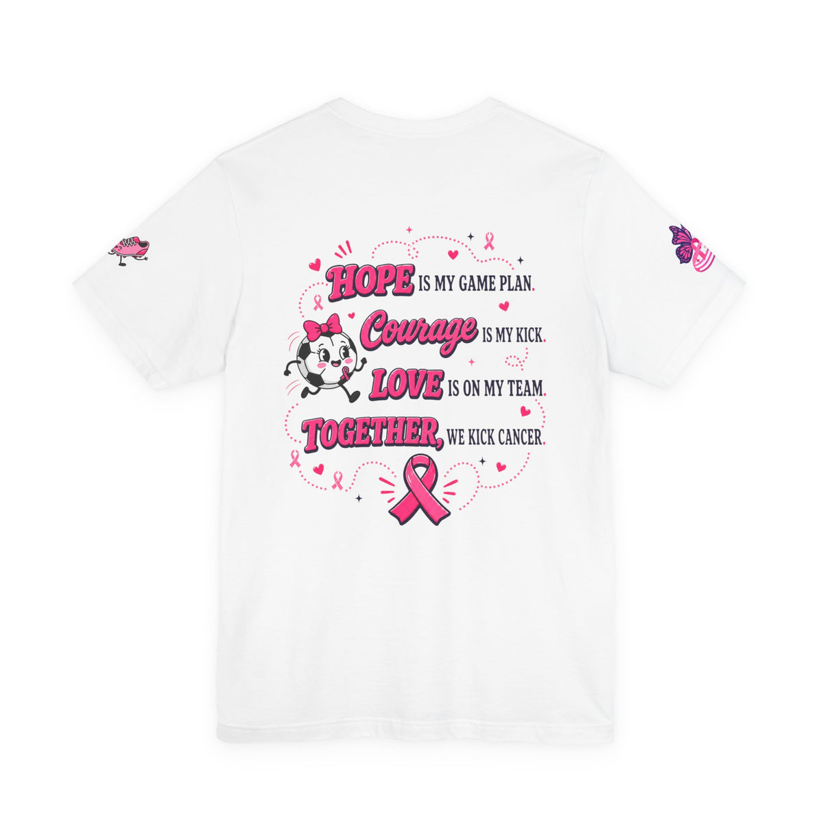 Kick Cancer Pink Ribbon Tee | Breast Cancer Awareness Shirt