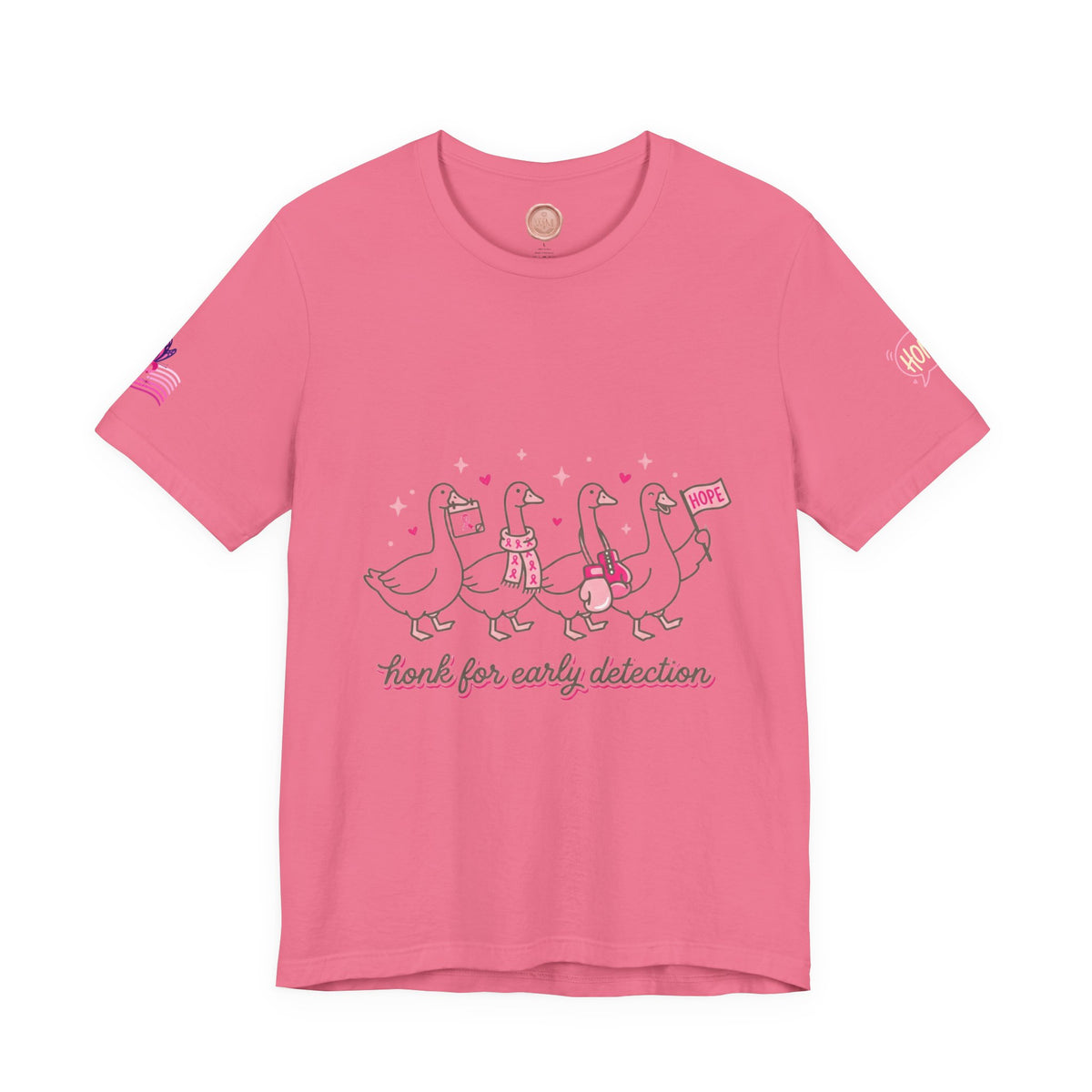Think Pink Ribbon Geese T-Shirt | Breast Cancer Awareness, Survivor Support