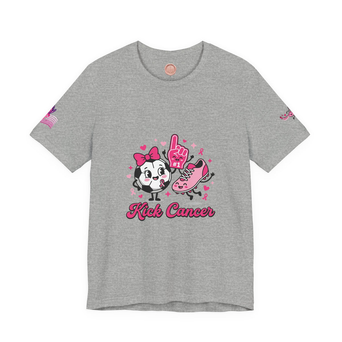 Kick Cancer Pink Ribbon Tee | Breast Cancer Awareness Shirt