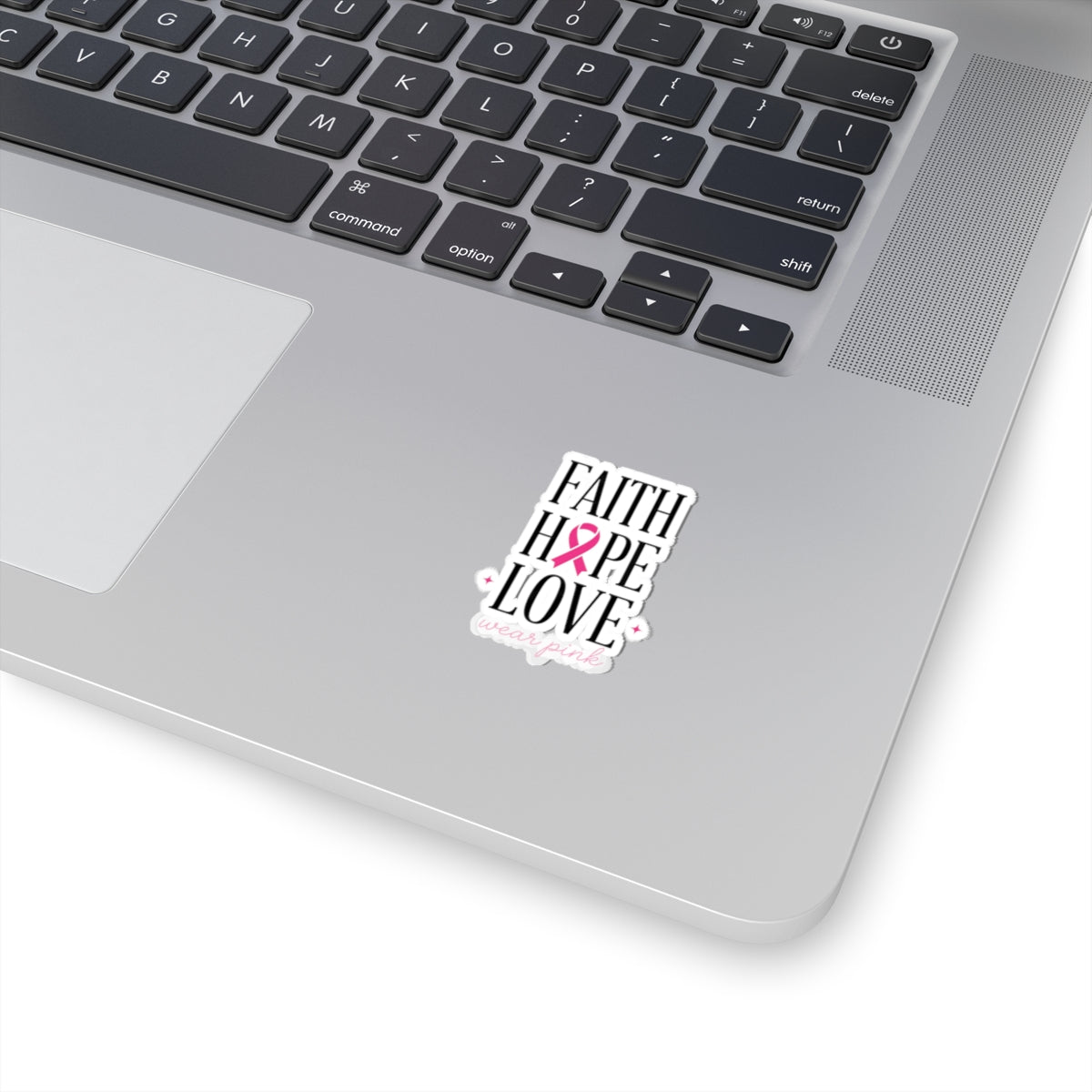 Faith Hope Love Ribbon Sticker | Breast Cancer Awareness, Pink SupportFaith Hope Love Ribbon Sticker | Breast Cancer Awareness, Pink Support