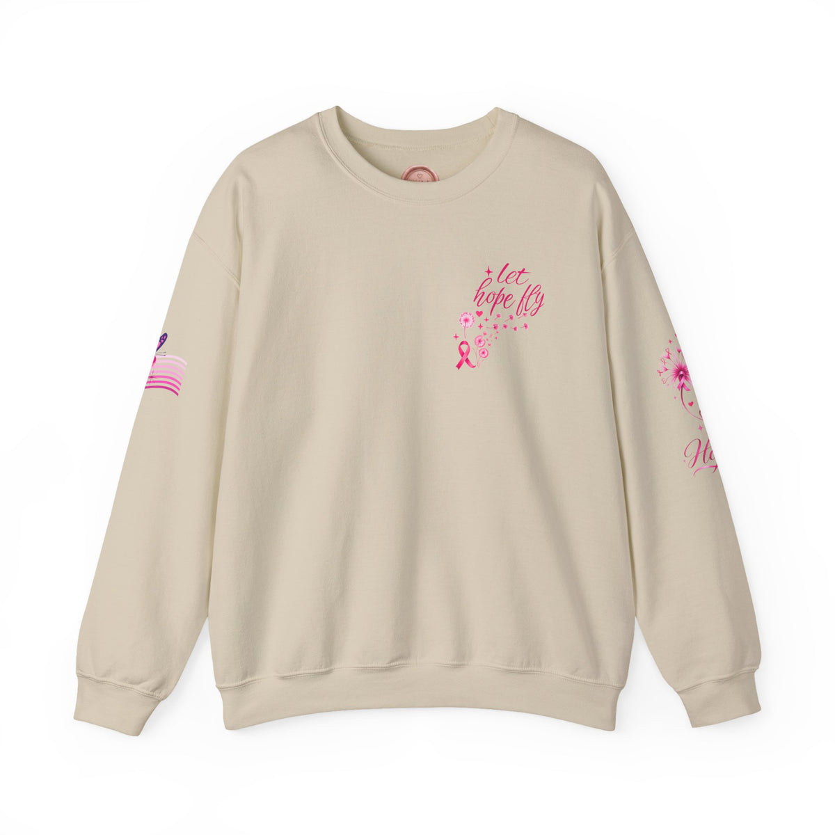 Hope Doesn't Have to Be Loud Sweatshirt | Breast Cancer Awareness Pink Ribbon Crewneck | Inspirational Gift for Survivors, Fighters & Supporters