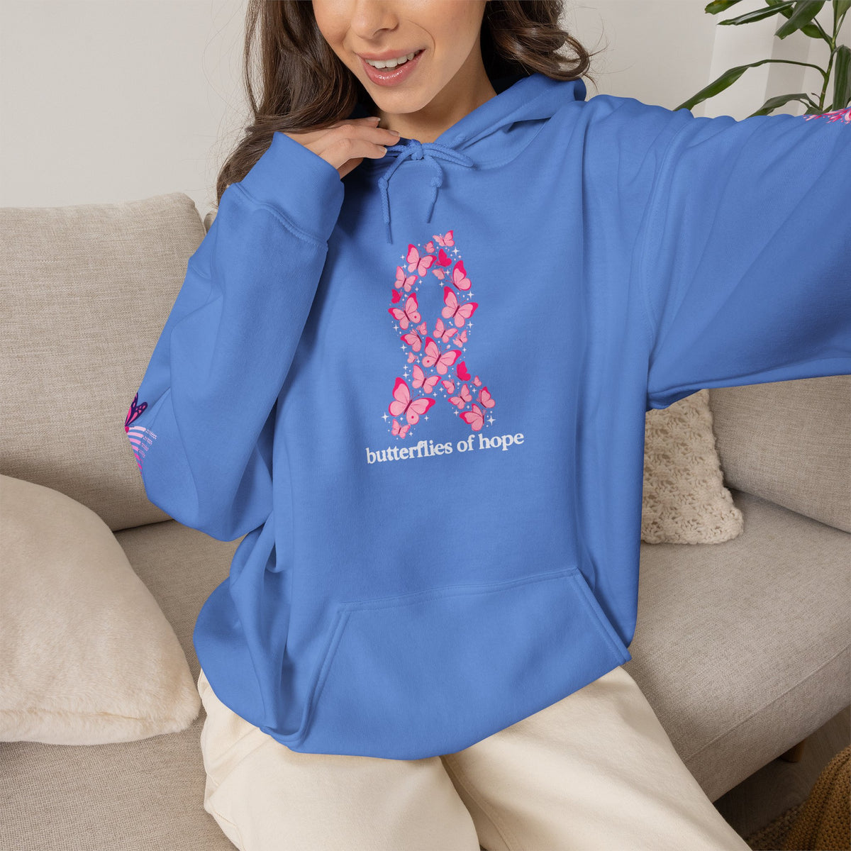 Pink Ribbon Support Hoodie | Breast Cancer Awareness, Survivor Solidarity