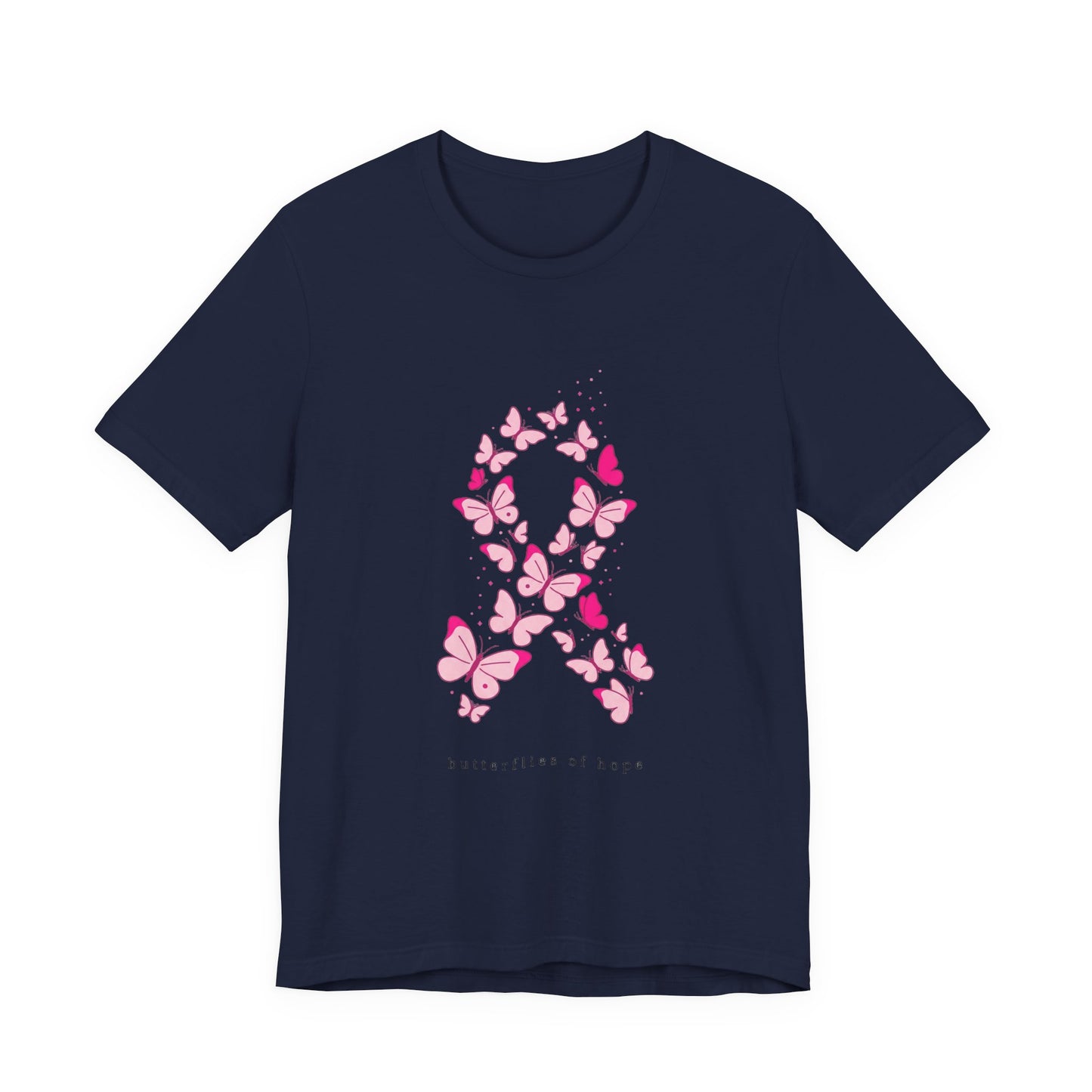 Pink Ribbon Butterfly Tee | Breast Cancer Awareness, Support Shirt