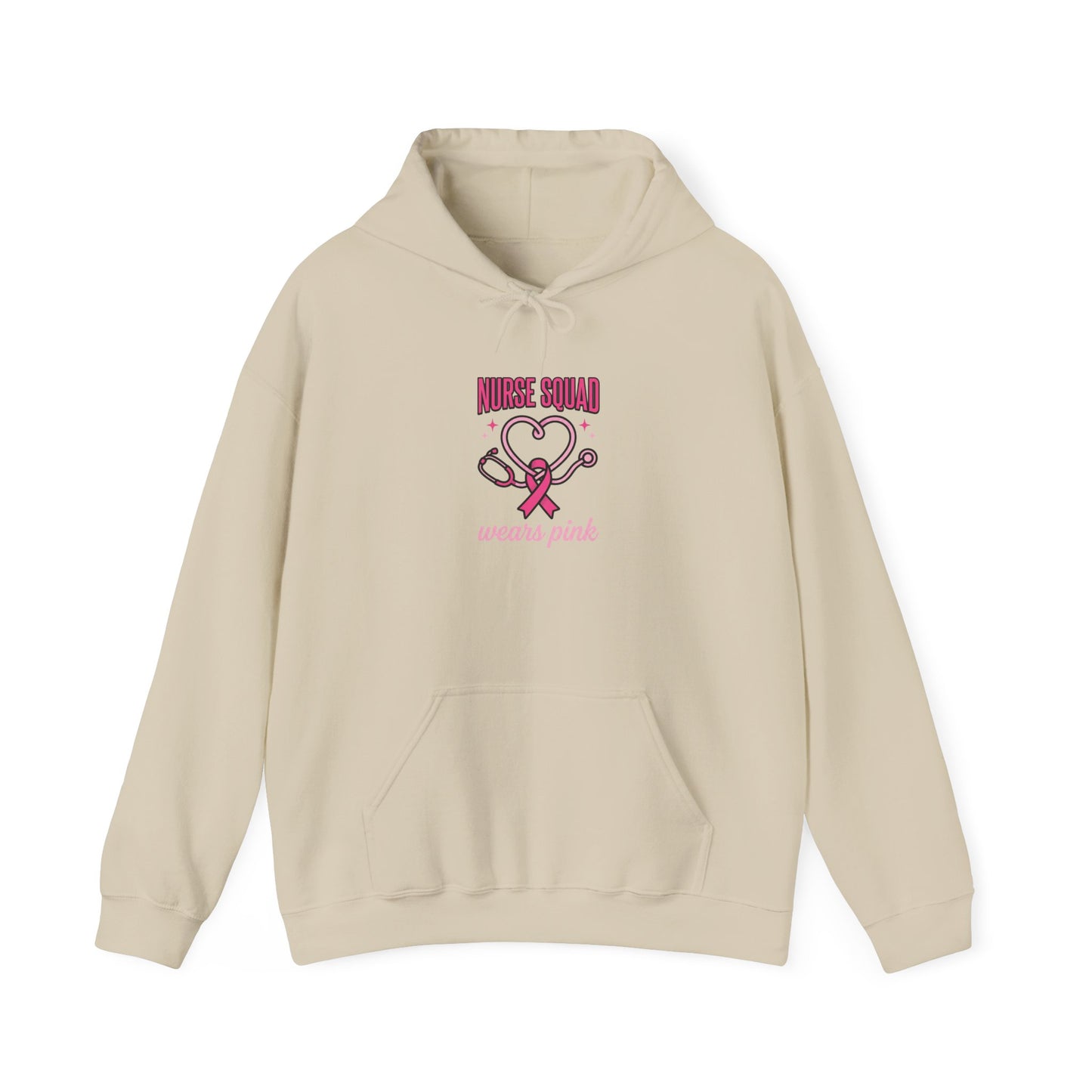 Nurse Squad Pink Ribbon Hoodie | Breast Cancer Awareness, Medical Team