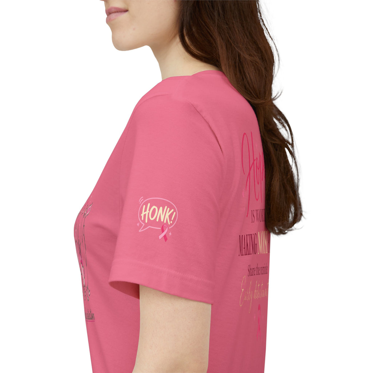Think Pink Ribbon Geese T-Shirt | Breast Cancer Awareness, Survivor Support
