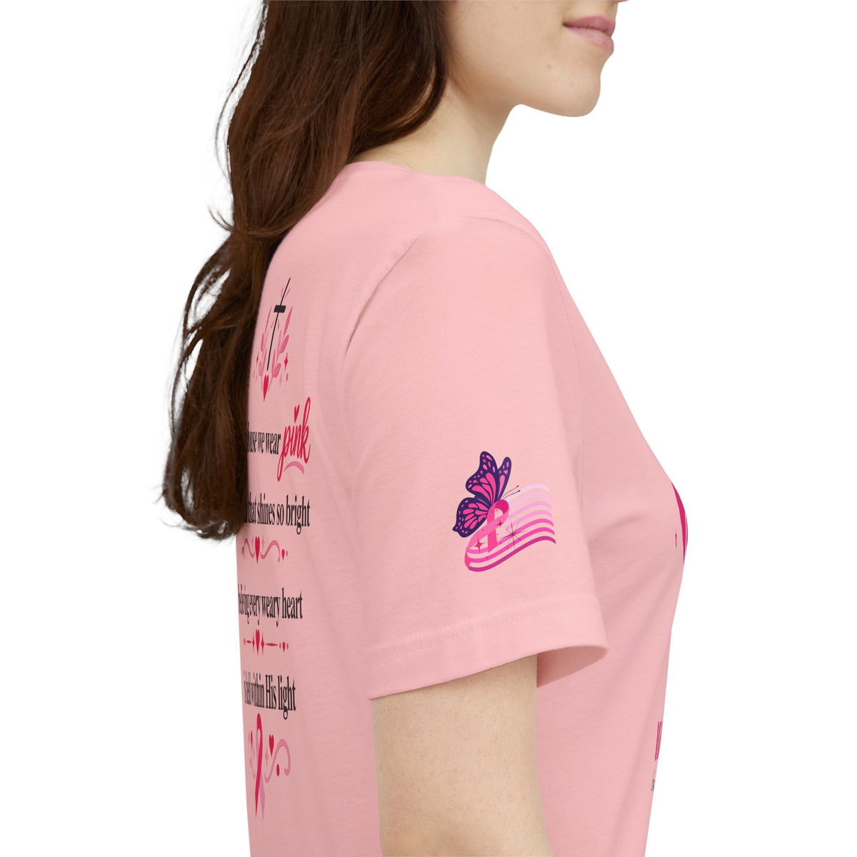 In This House We Wear Pink T-Shirt | Breast Cancer Awareness, Faith & Hope