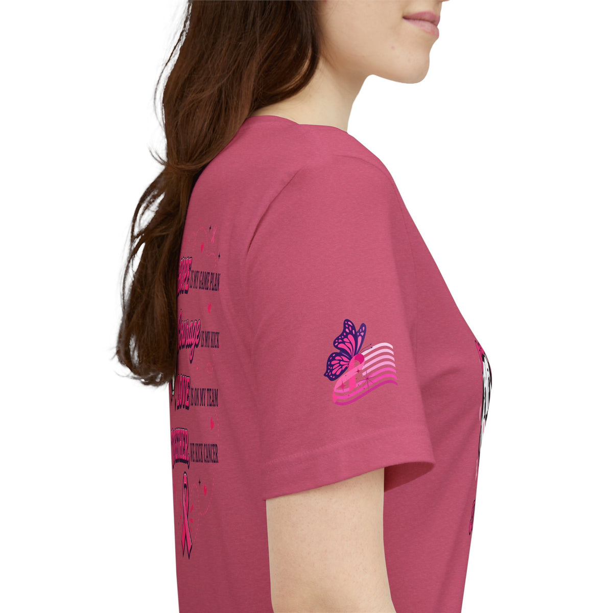 Kick Cancer Pink Ribbon Tee | Breast Cancer Awareness Shirt