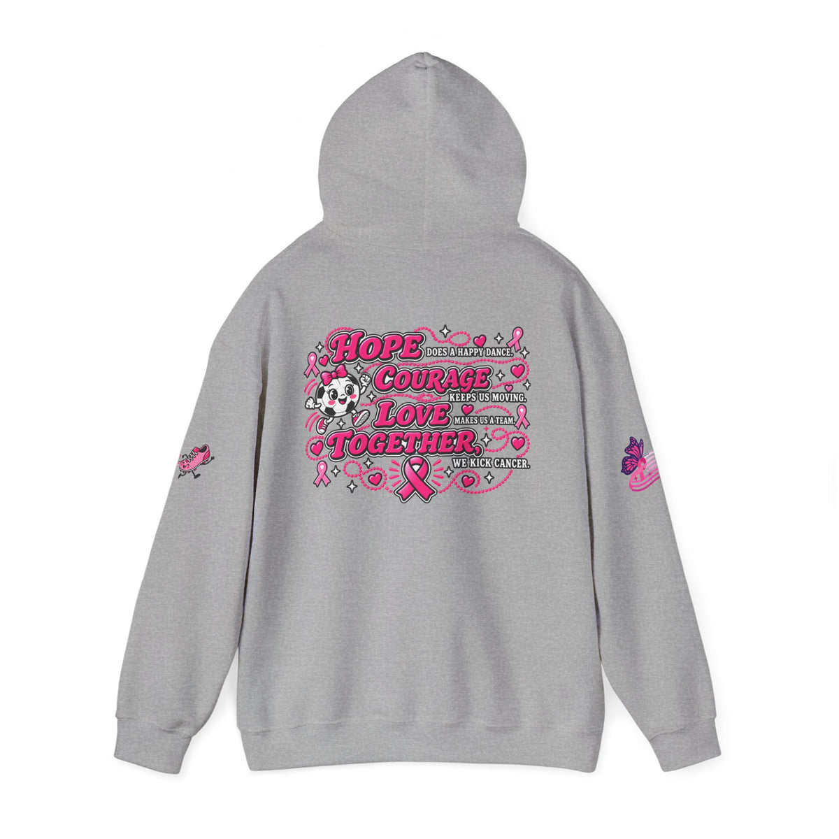 Kick Cancer Breast Cancer Awareness Hoodie | Pink Ribbon Support