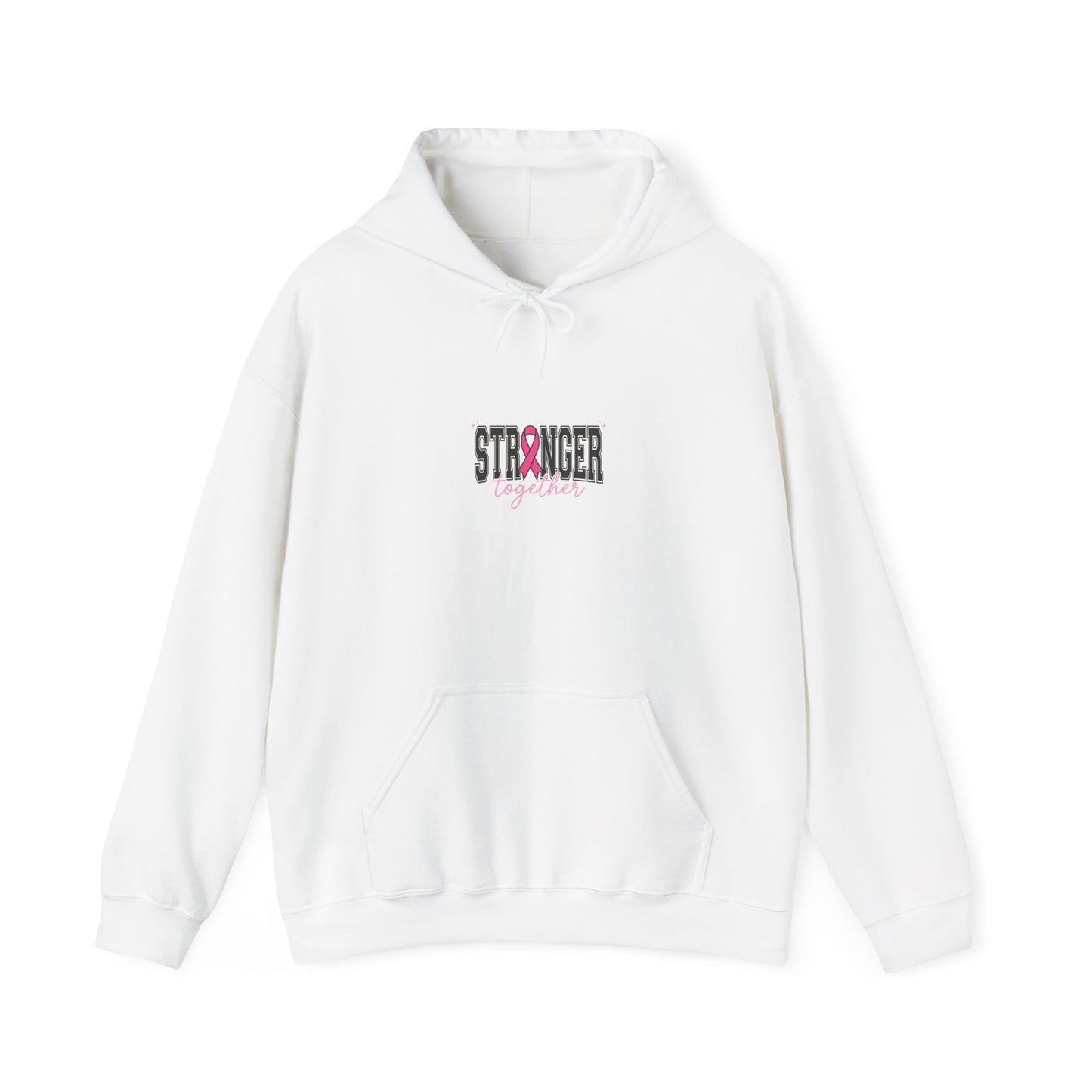 Stronger Together Ribbon Hoodie | Breast Cancer Awareness, Pink Ribbon