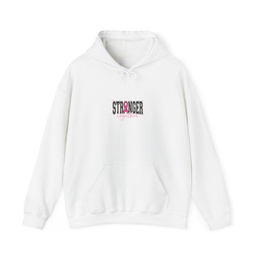 Stronger Together Ribbon Hoodie | Breast Cancer Awareness, Pink Ribbon