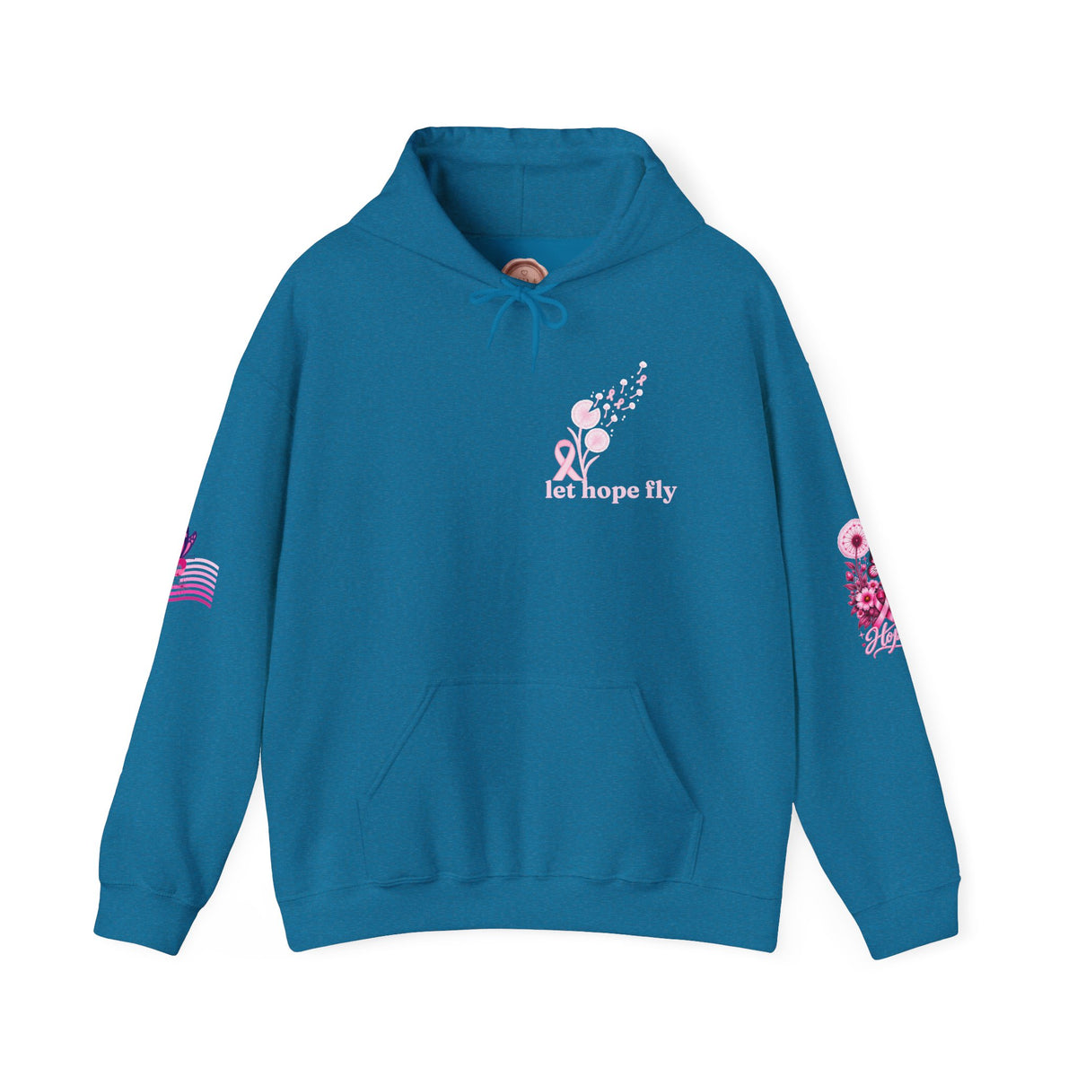 Pink Ribbon "Let Hope Fly" Hoodie | Breast Cancer Awareness Inspirational Gift | Hope & Encouragement Pullover