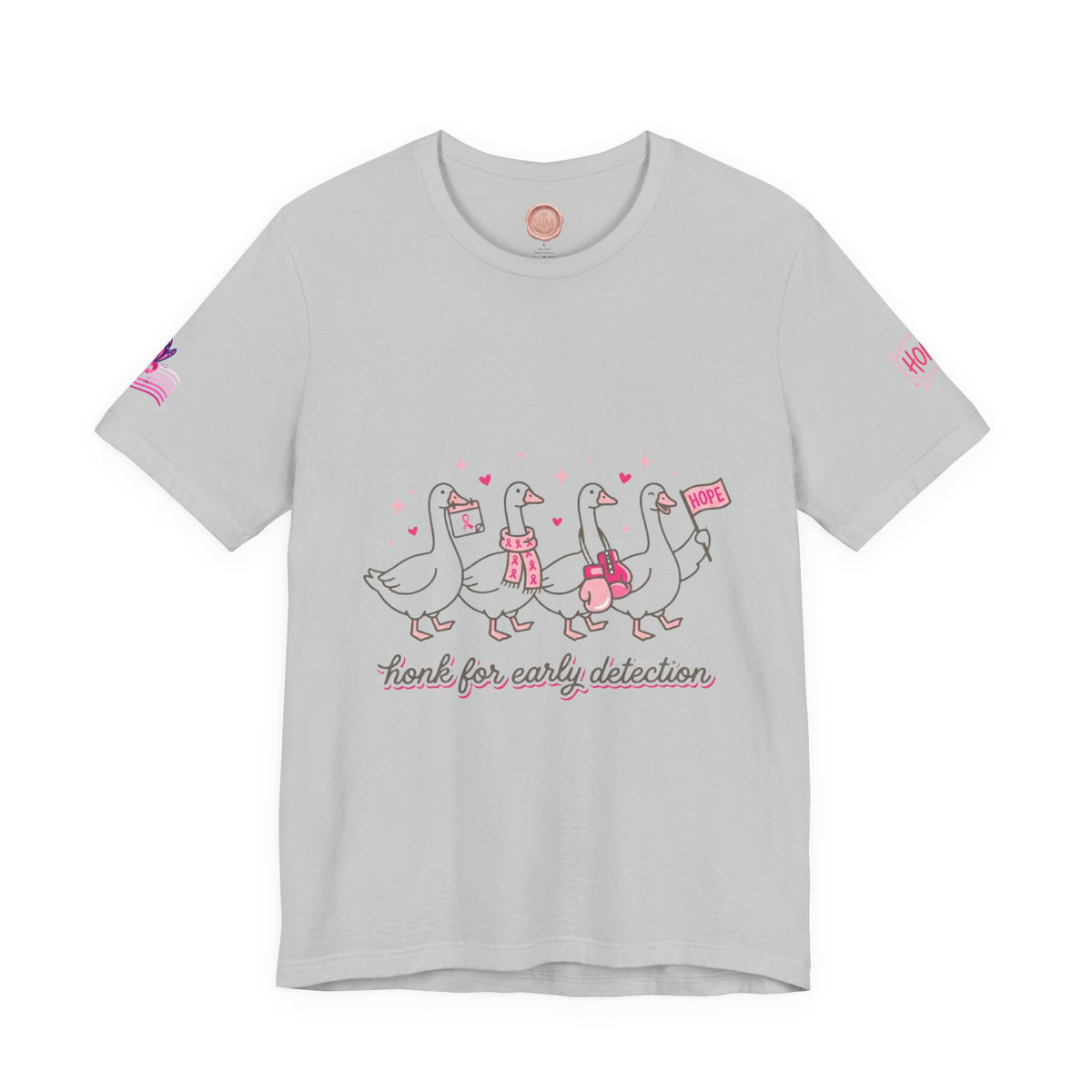 Think Pink Ribbon Geese T-Shirt | Breast Cancer Awareness, Survivor Support